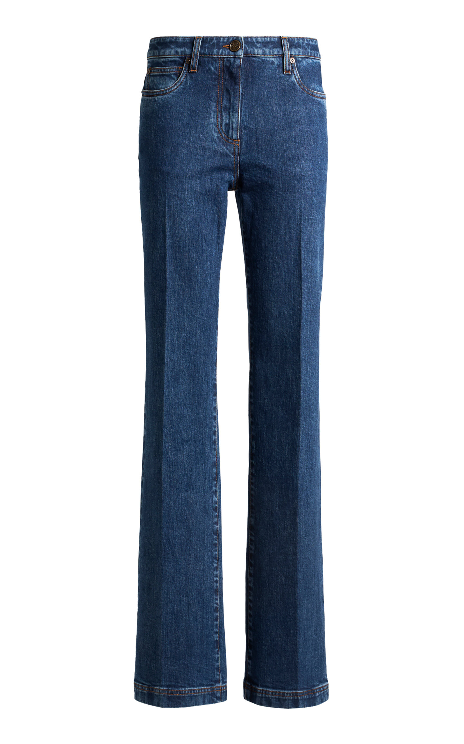 Stretch High-Rise Bootcut Jeans dark wash - 1
