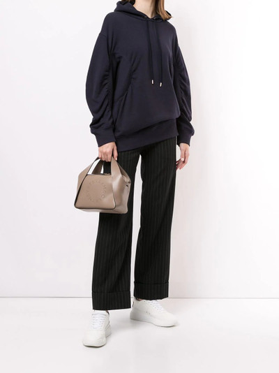 Stella McCartney ruched-detail oversized hoodie outlook