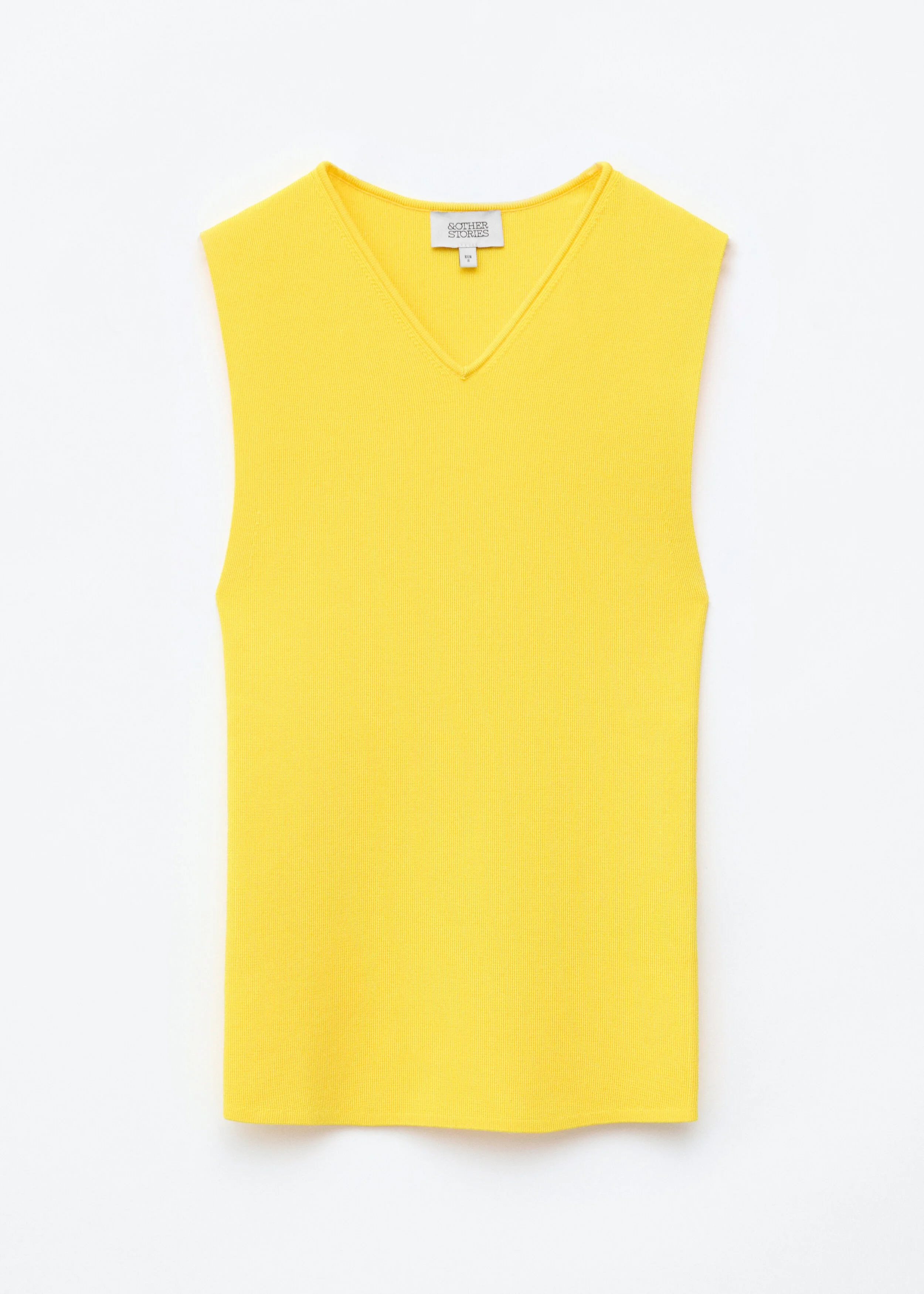 Sleeveless V-Neck Knitted Top - 1