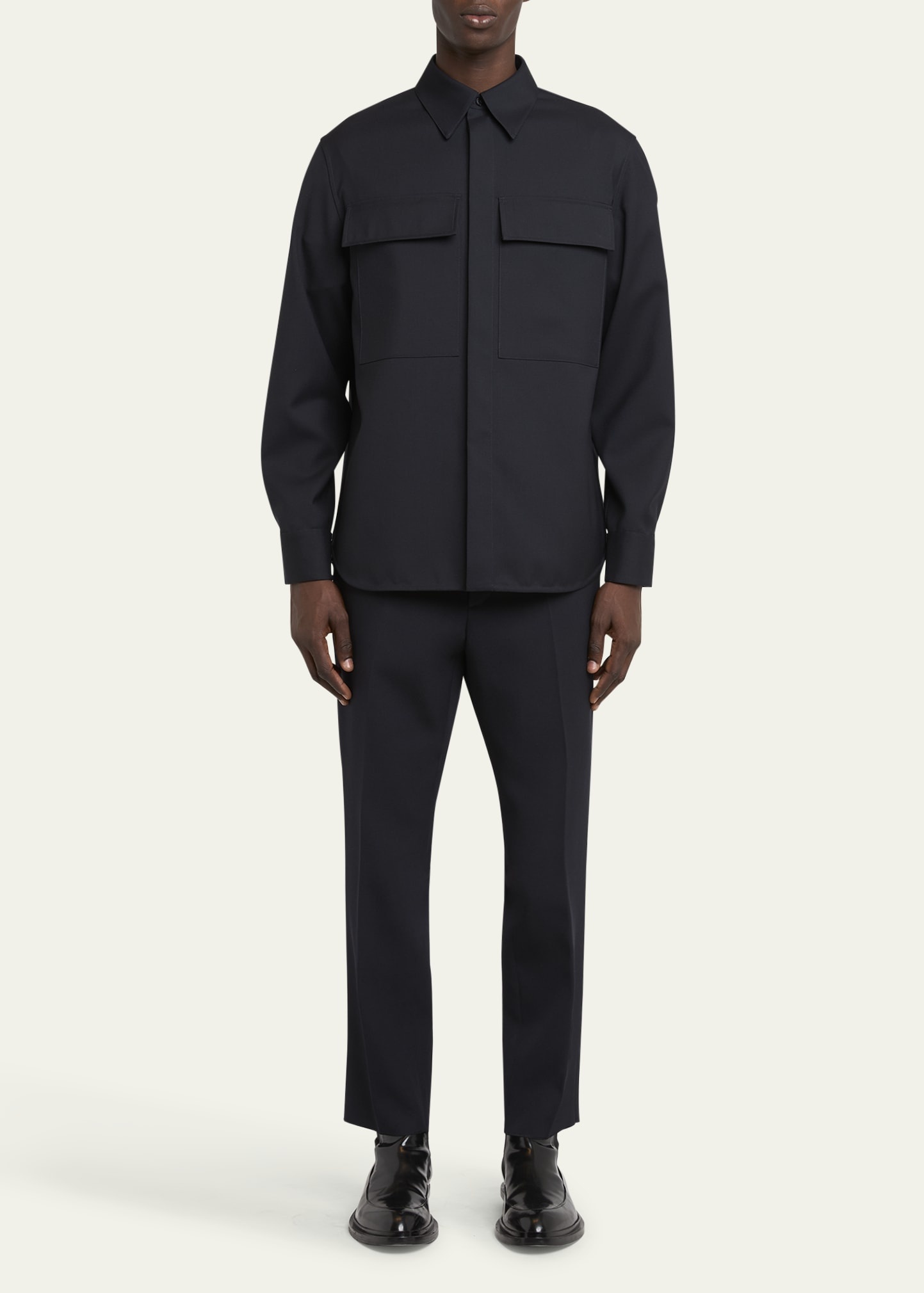 Men's Wool Two-Pocket Work Shirt - 2
