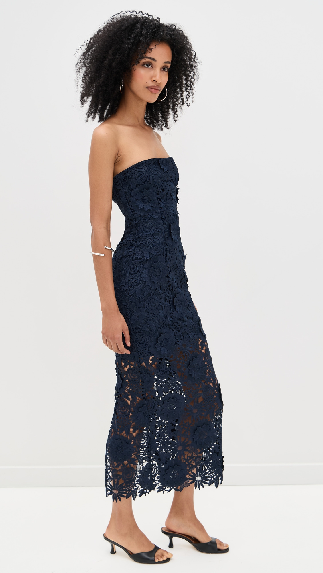 3D Lace Midi Dress - 4