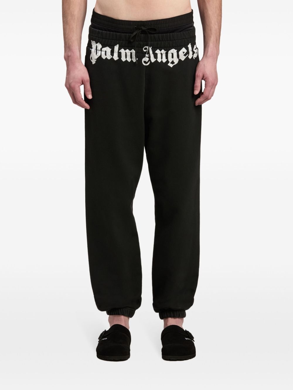 logo-print cotton track pants - 3