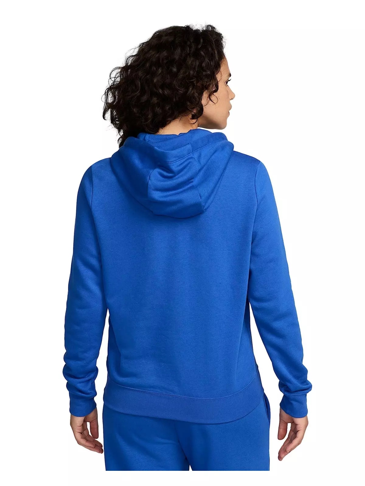 Women's Sportswear Club Fleece Pullover Hoodie -Royal/White - 2