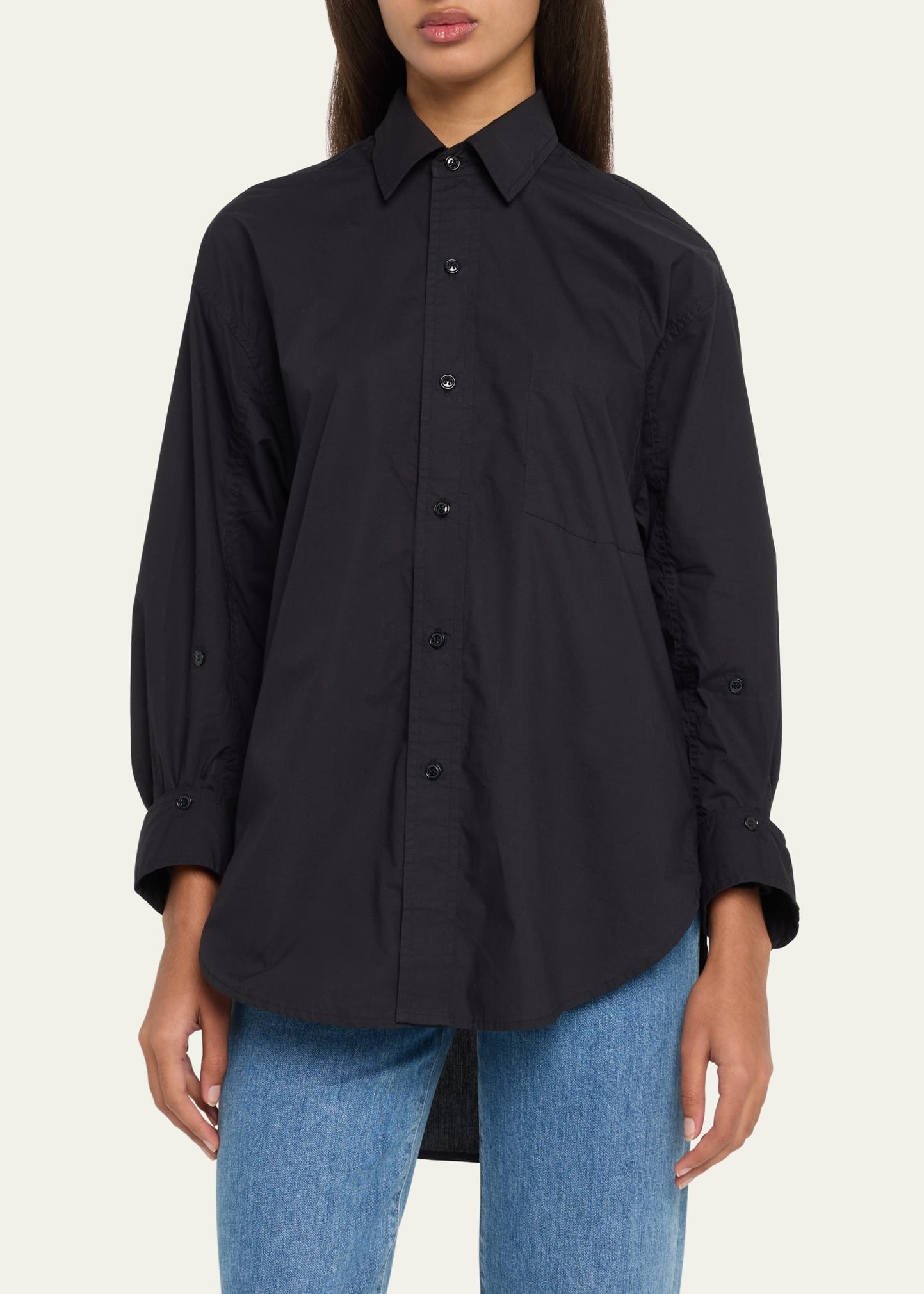 Kayla Oversized Button-Front Shirt - 4