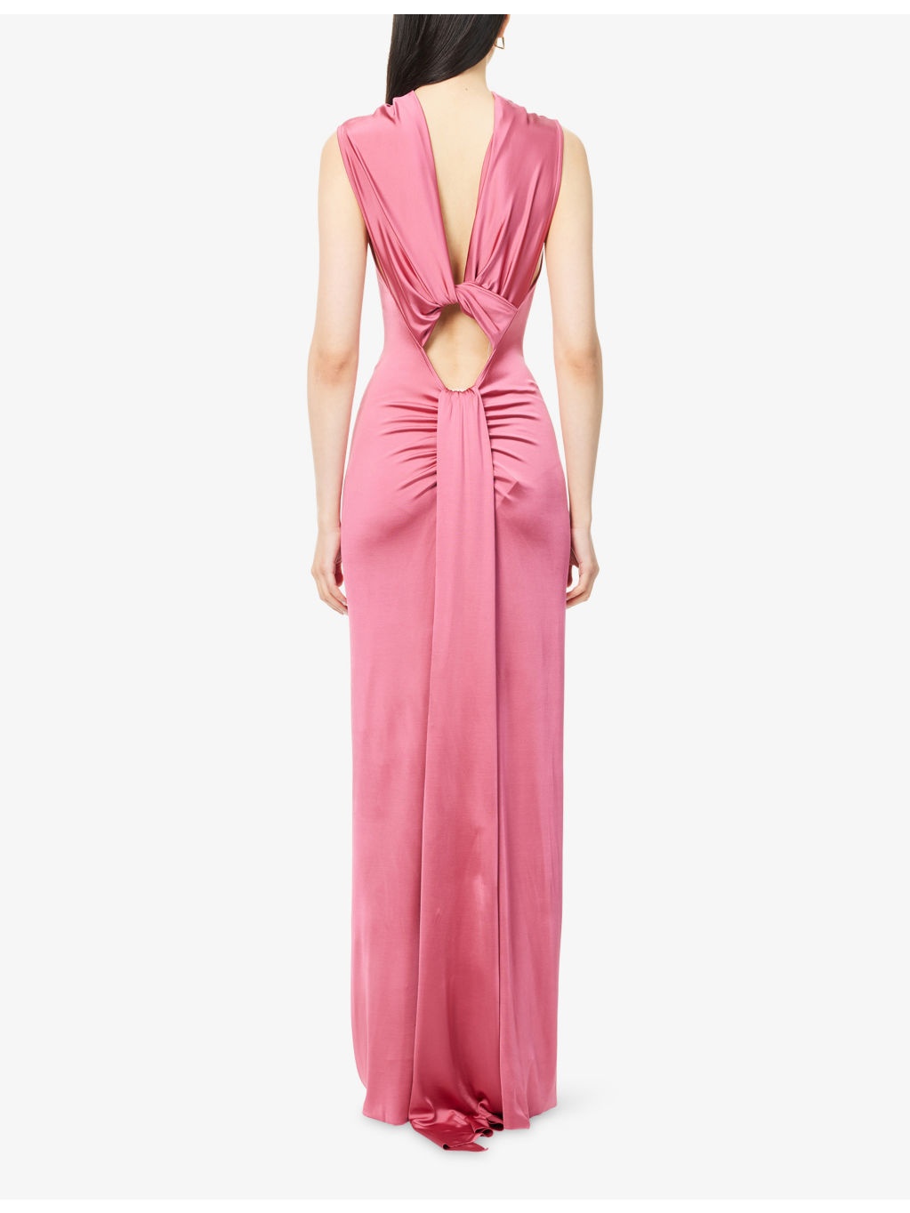 Twisted Sleeveless Stretch-Woven Maxi Dress - 4