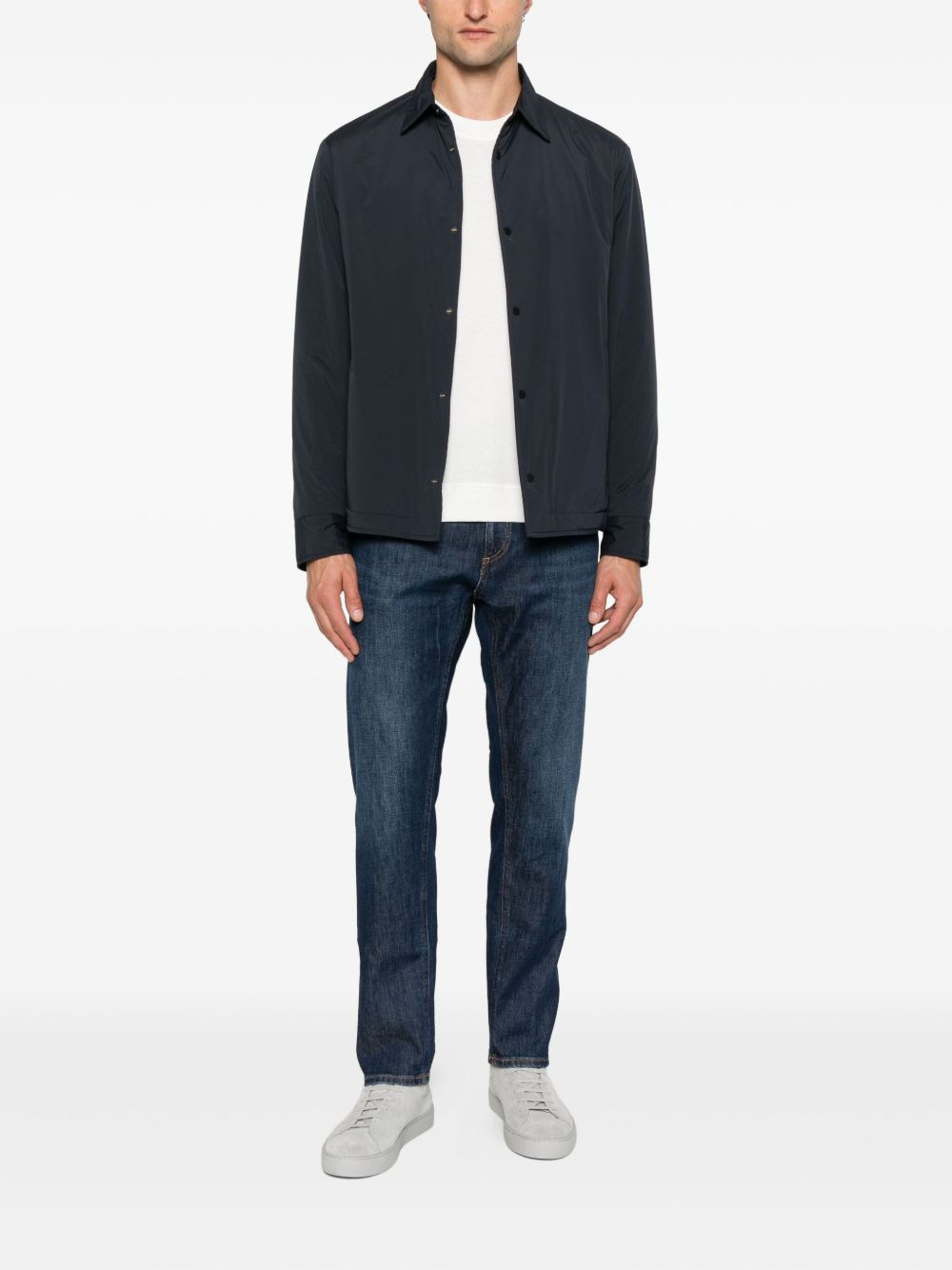button-fastening pocket jacket - 2