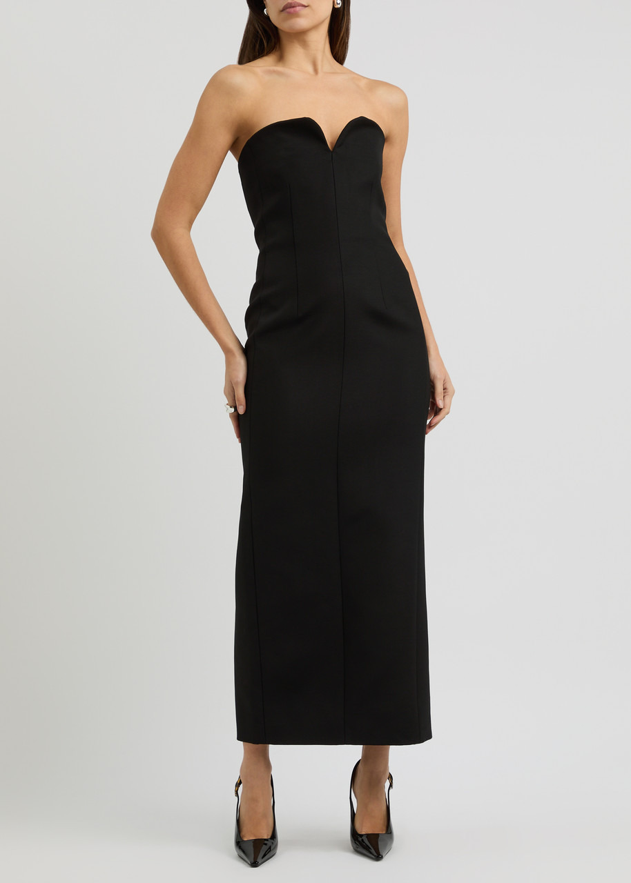Khaite Yao Strapless Woven Midi Dress - 2