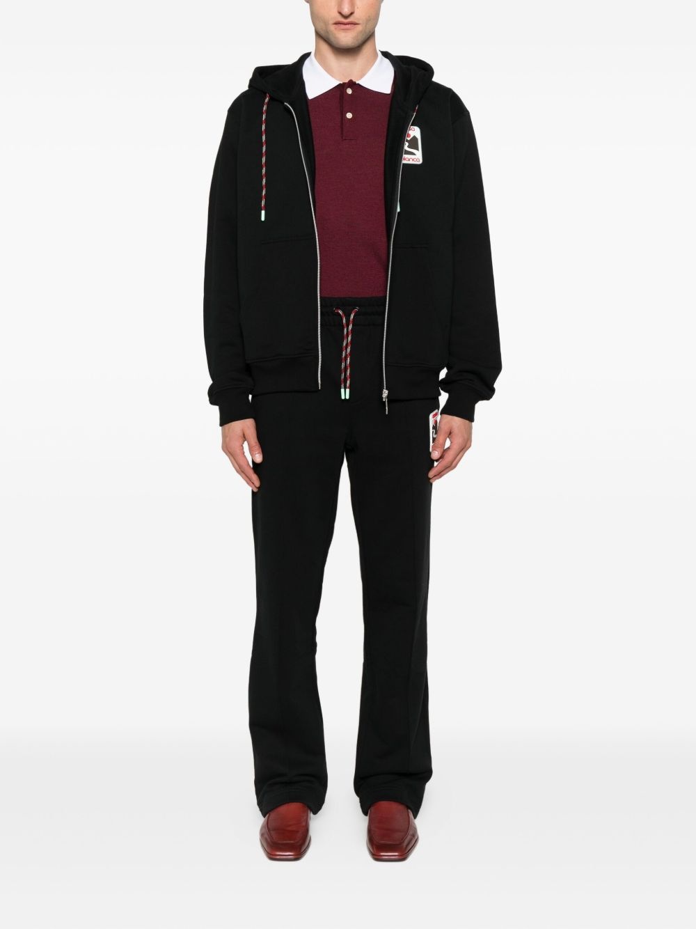 logo-appliqué drawstring track pants - 2