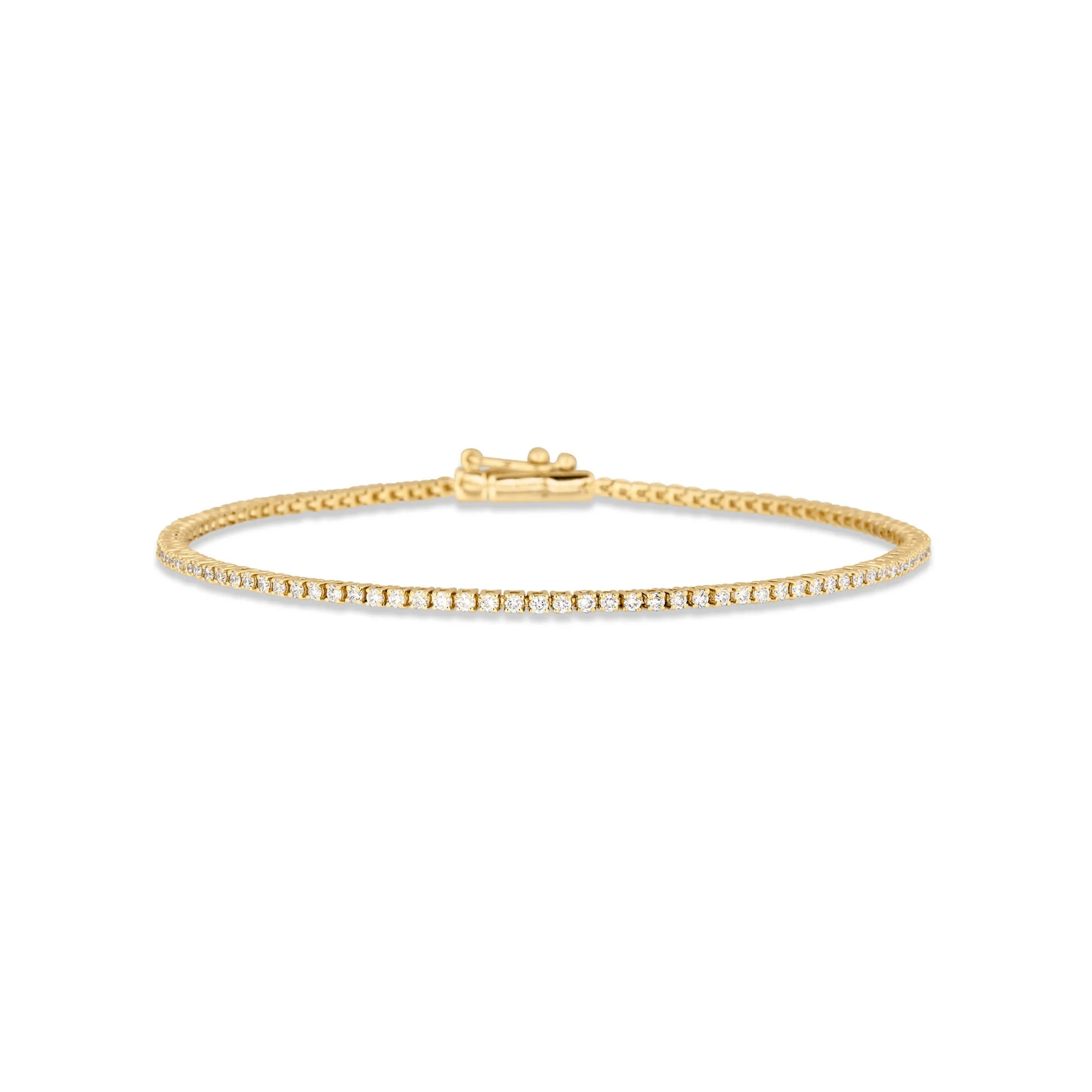 LAB-Created Dainty Diamond Tennis Bracelet - 1