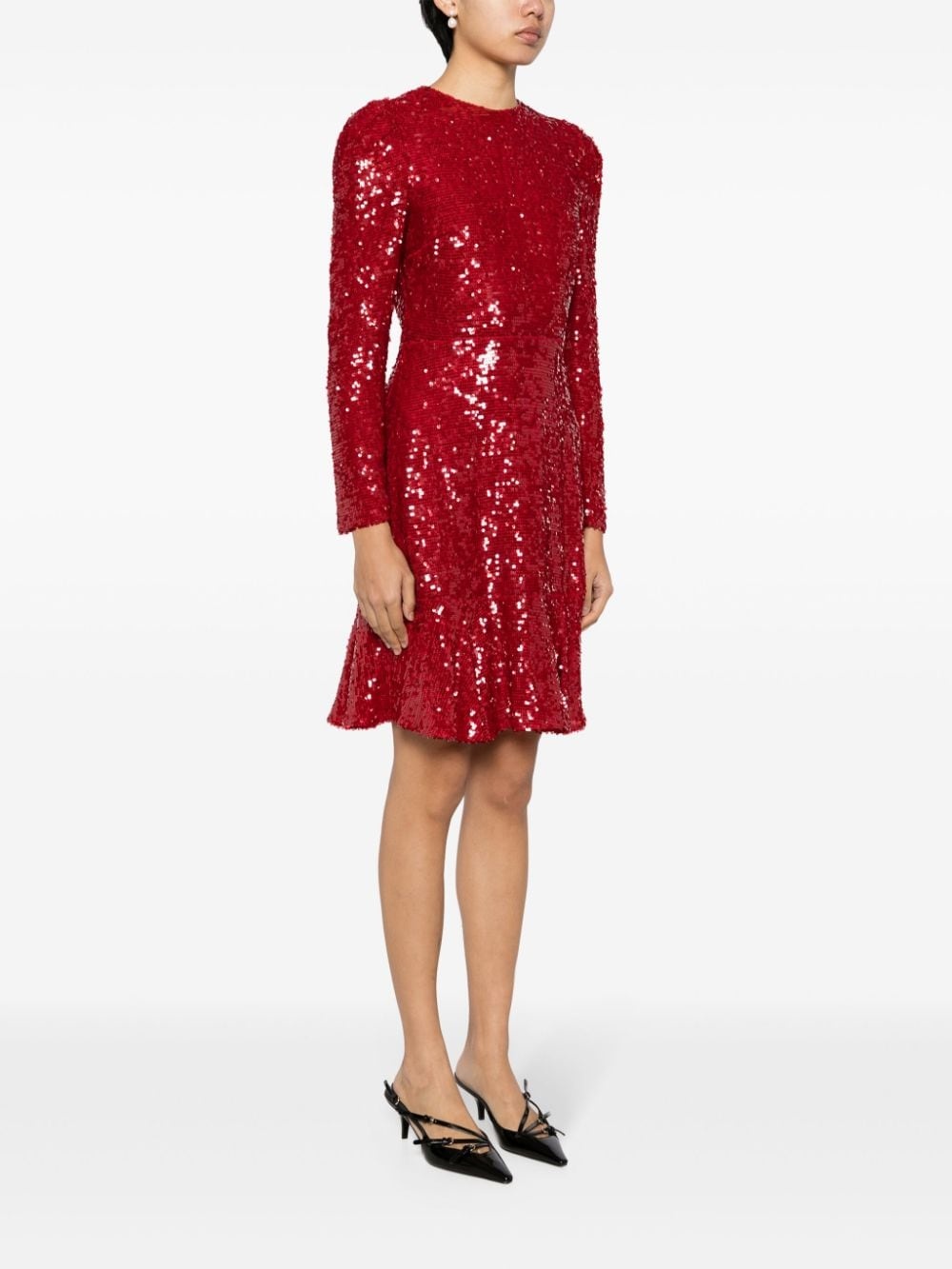 sequinned tiered minidress - 3