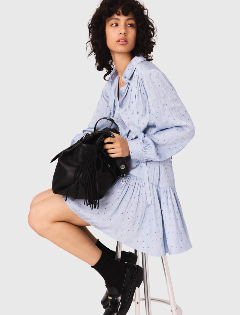 Studded flowing shirt dress 5