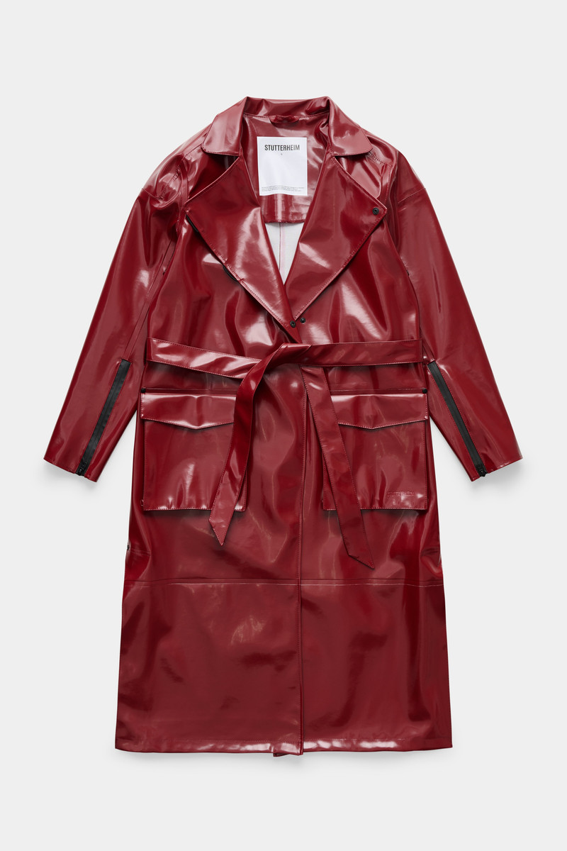 Kista Opal Trench Coat Burgundy 1