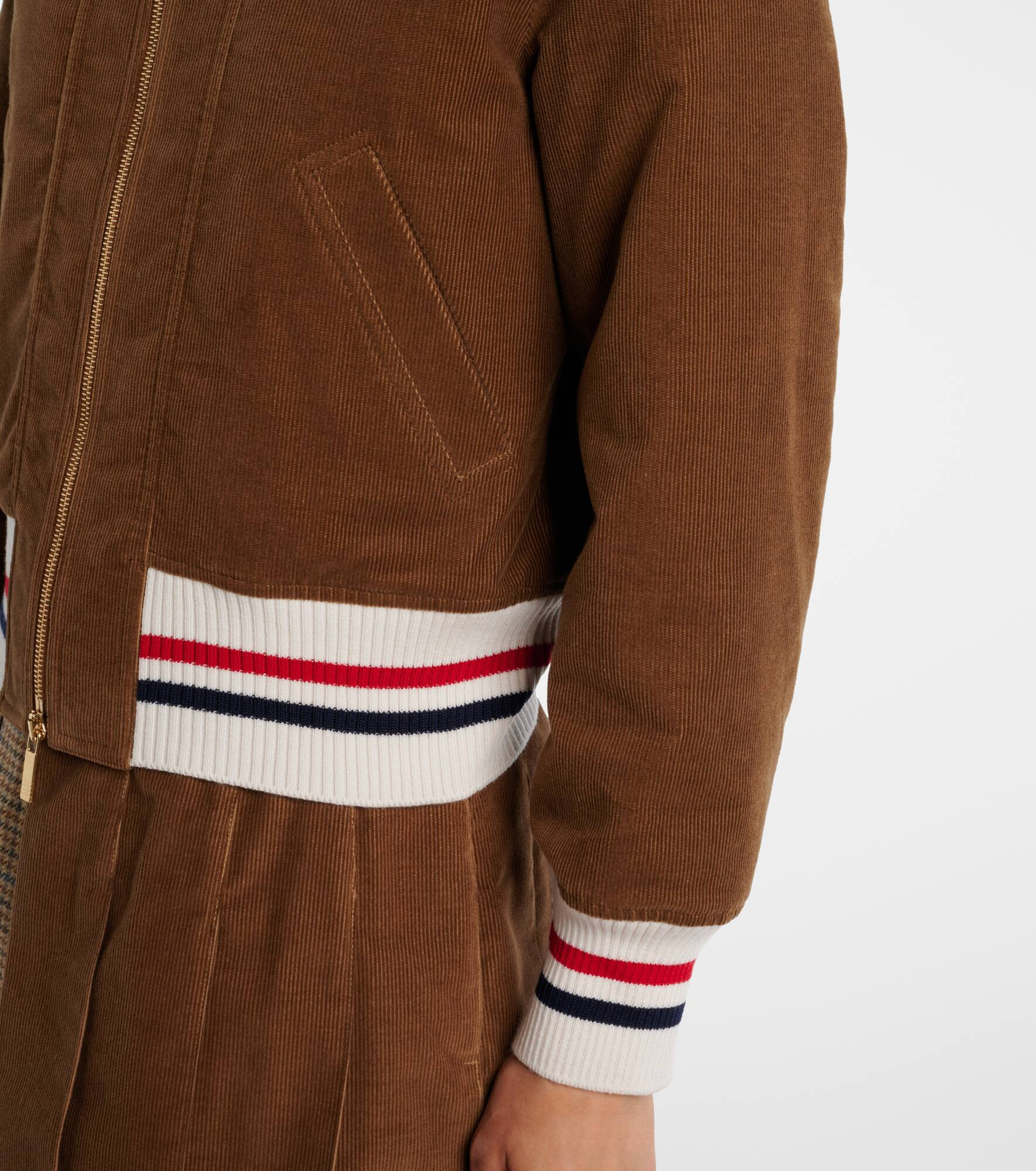 Wale cotton corduroy down jacket - 5