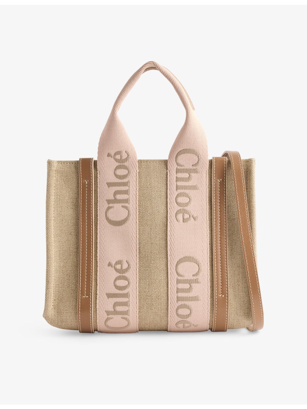 Woody Small Linen Tote Bag - 1