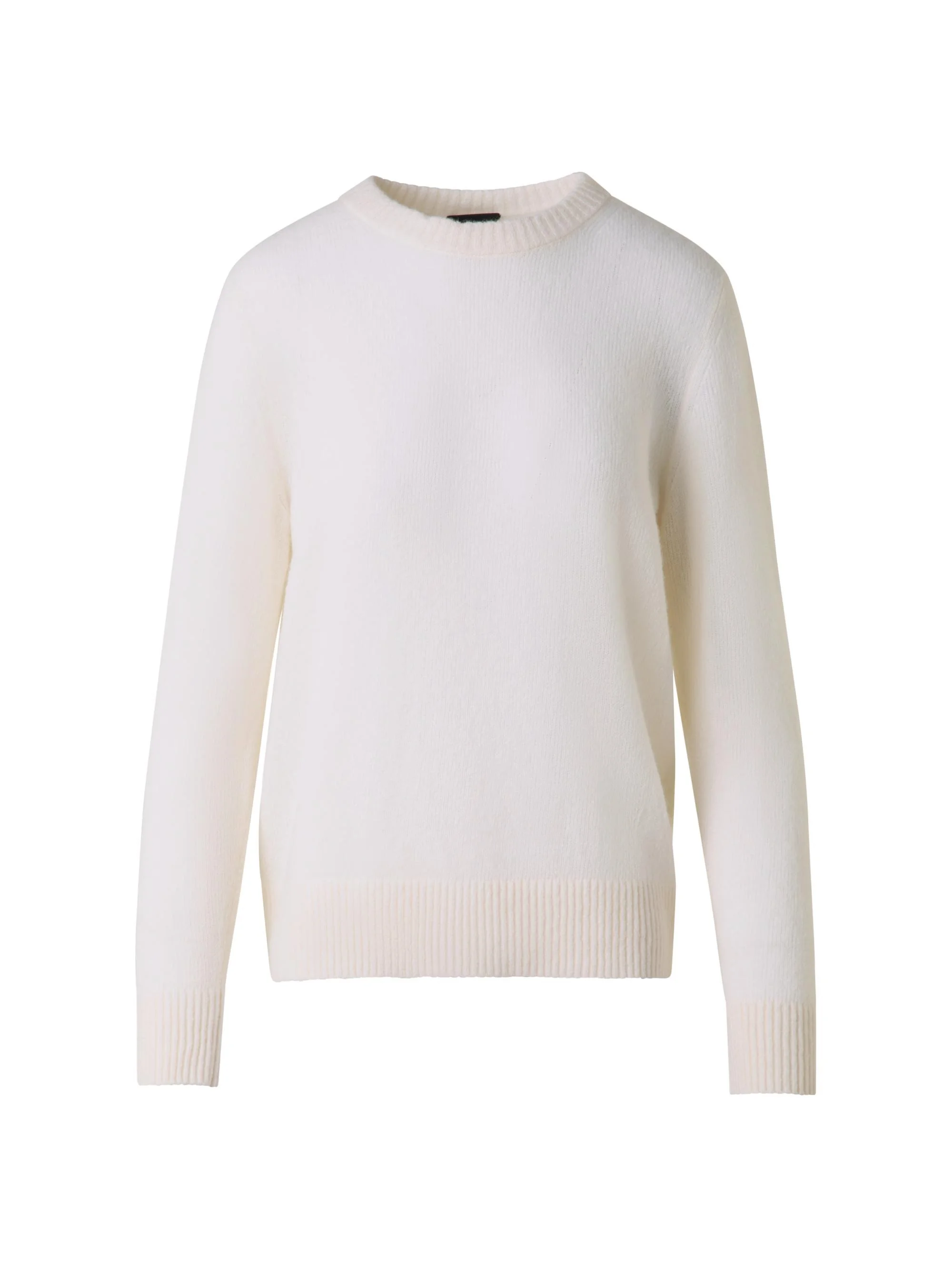 Women's Knit Cashmere Oversized Sweater - Ecru - 1