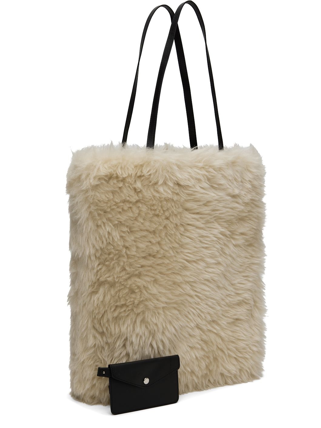 Beige Faux-Fur Tote - 2