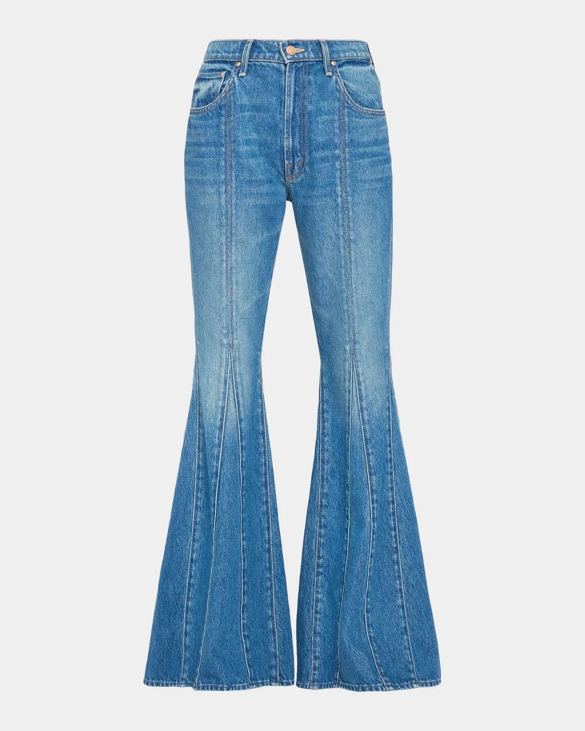 The Seamed Dollop Heel Flared Jeans - 1
