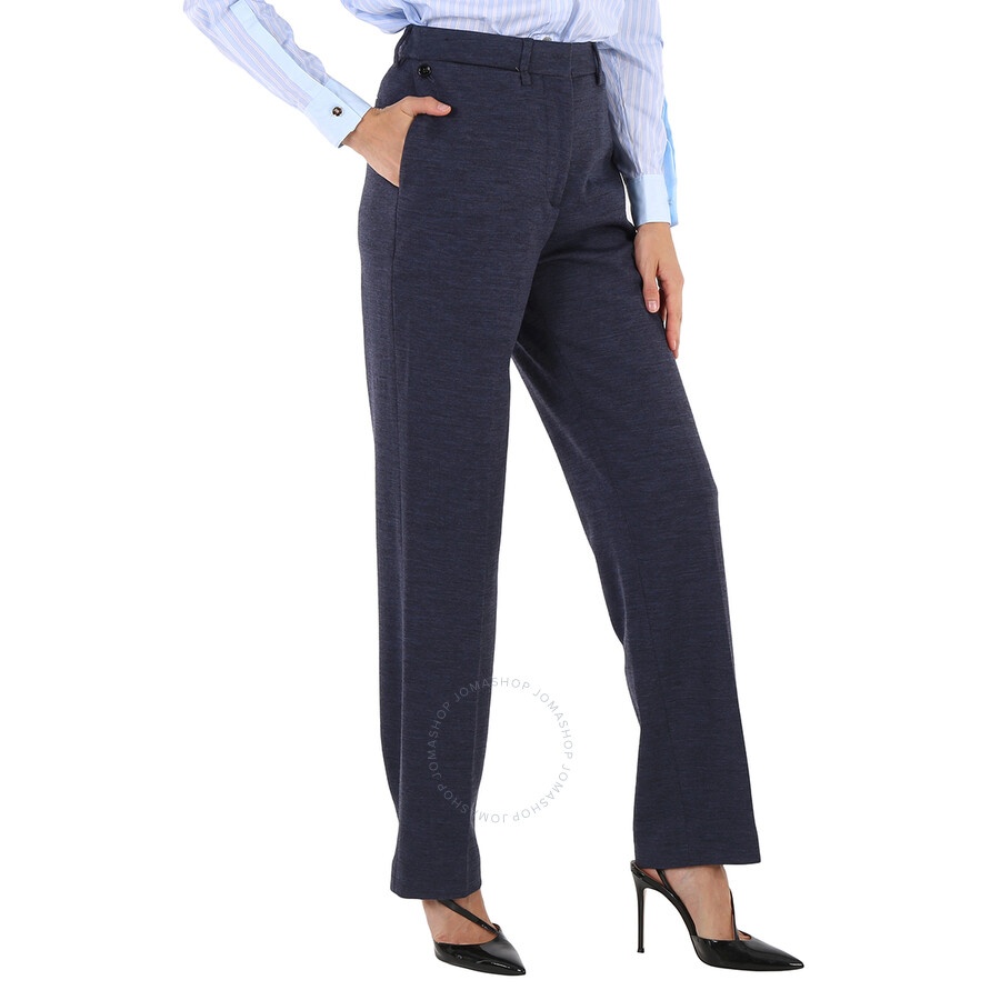 Burberry Dark Carbon Pocket Detail Technical Wool Tailored Trousers - 4