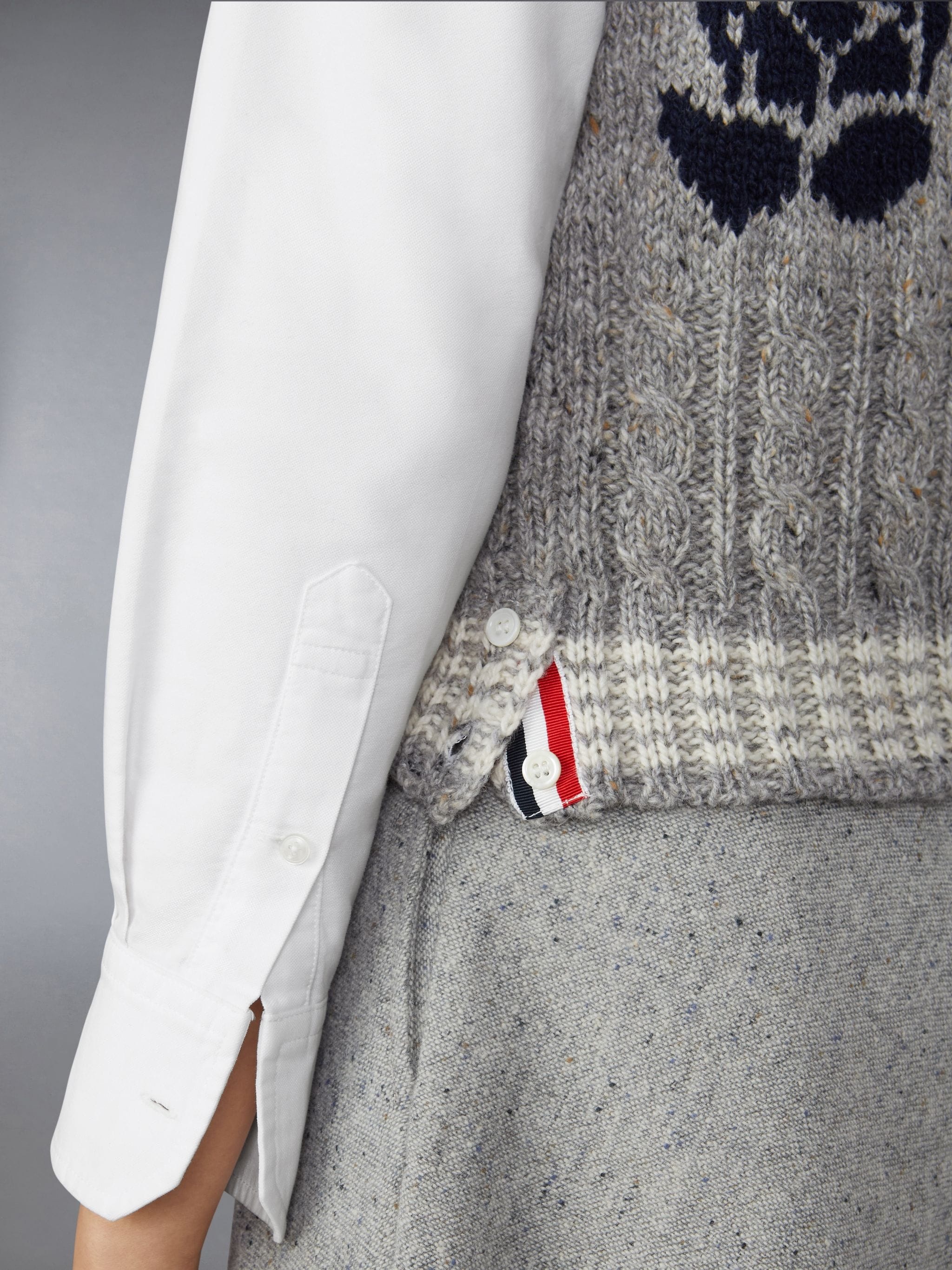 Donegal Cable Check and Rose Cropped Shell Top - 4