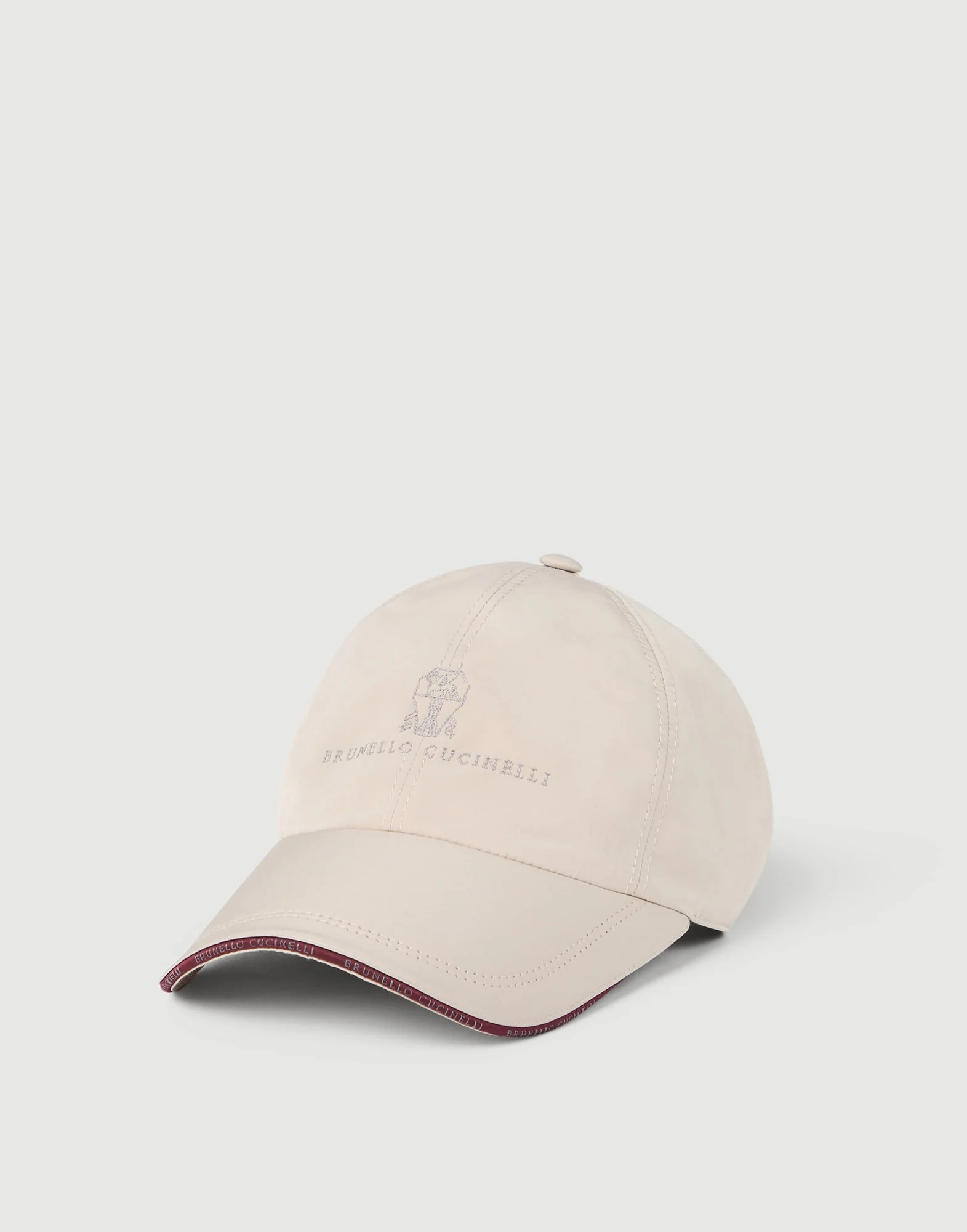 Water-resistant microfiber baseball cap with embroidered logo - 1