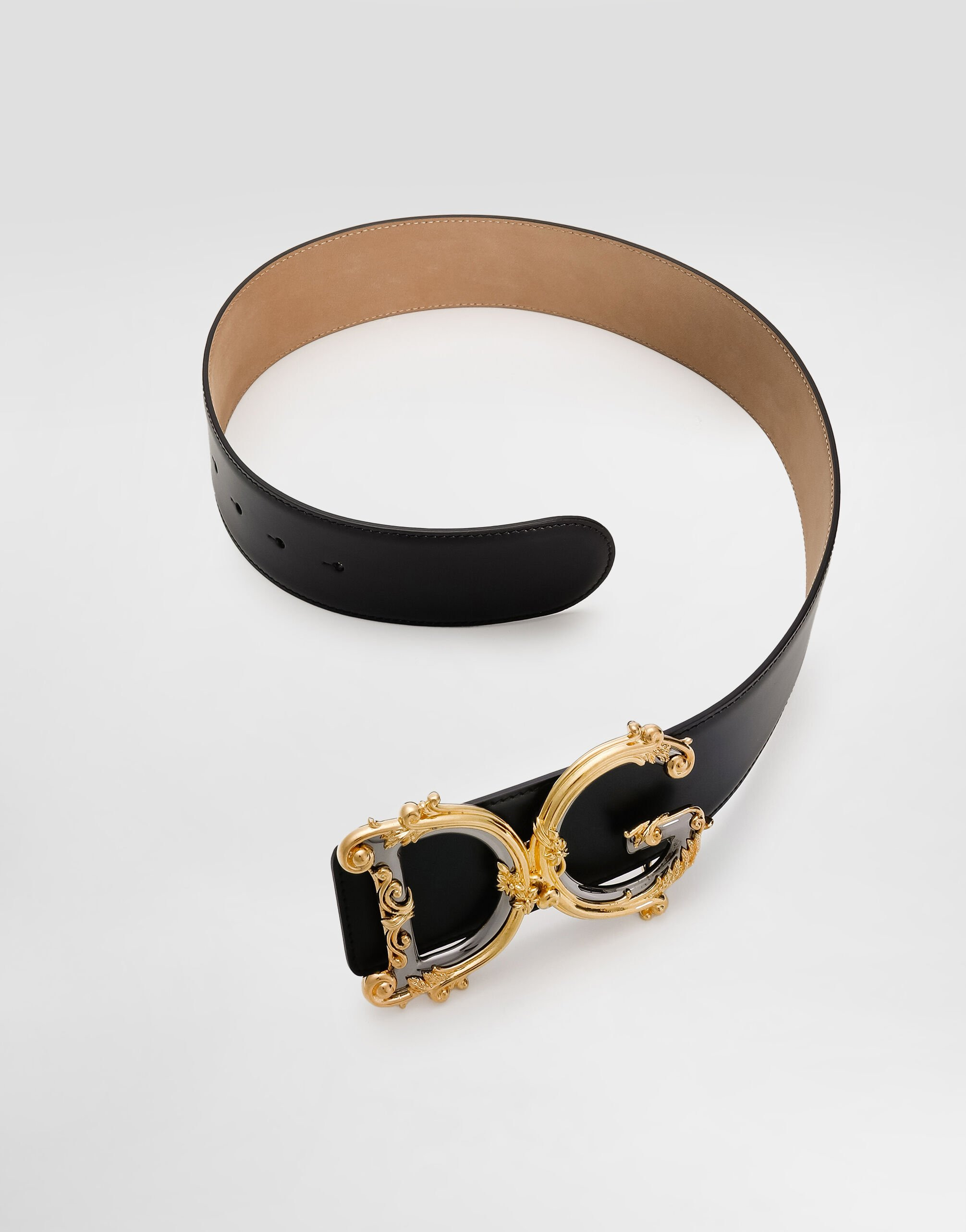 Calfskin belt with logo - 2