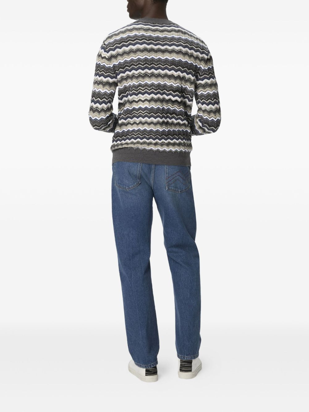 chevron-pattern sweater - 3