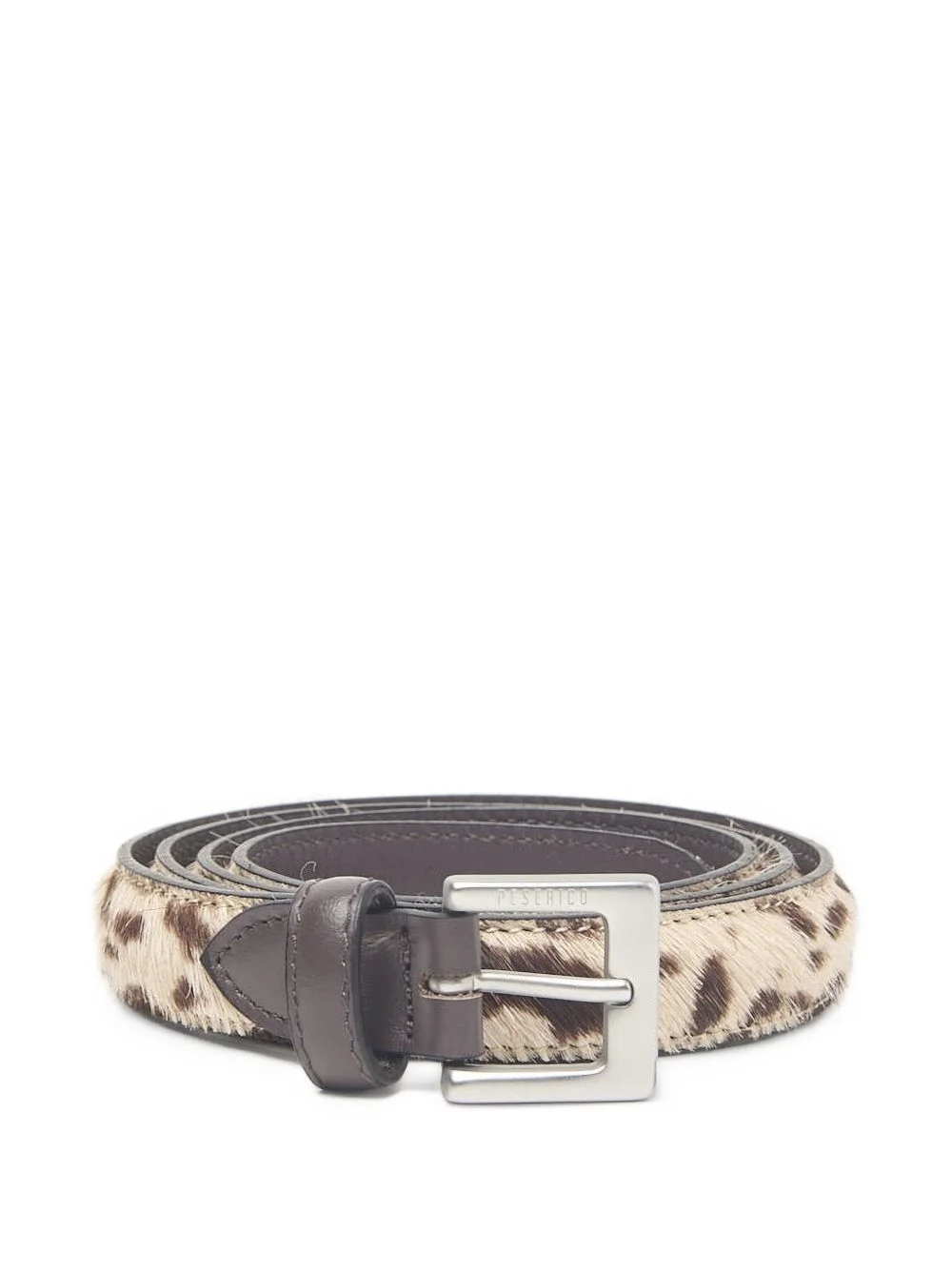 buckle-fastening leather belt - 1