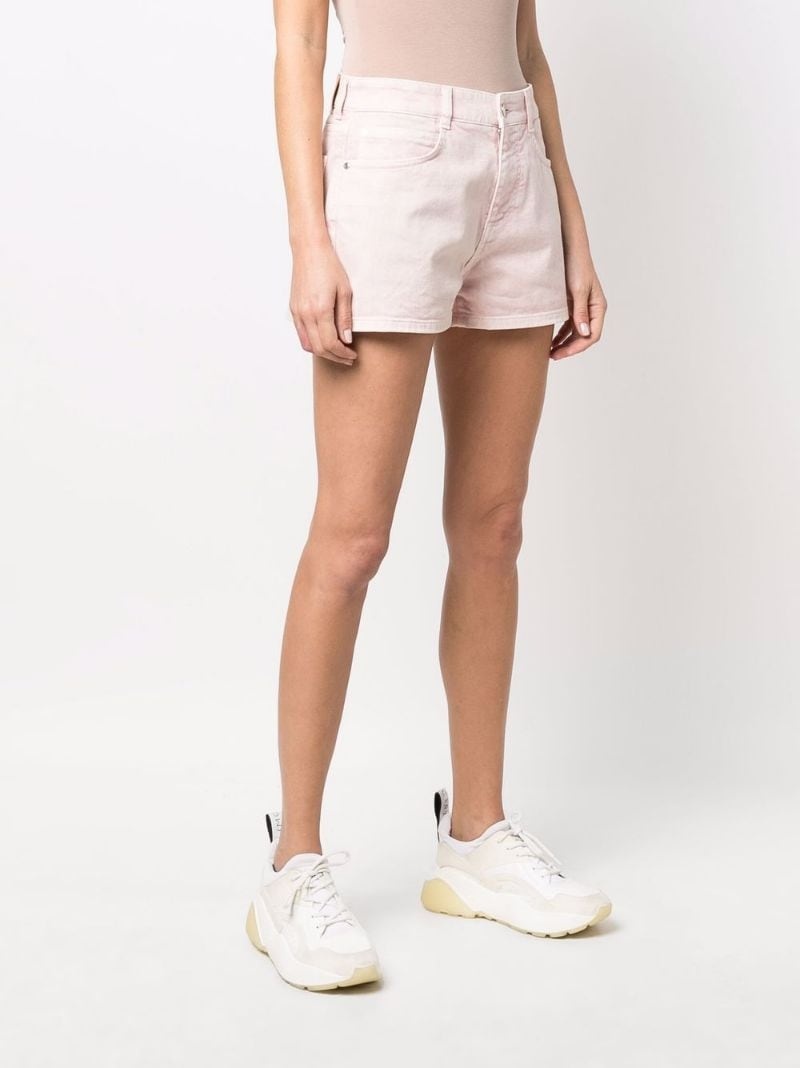 embroidered-logo mid-rise shorts - 3