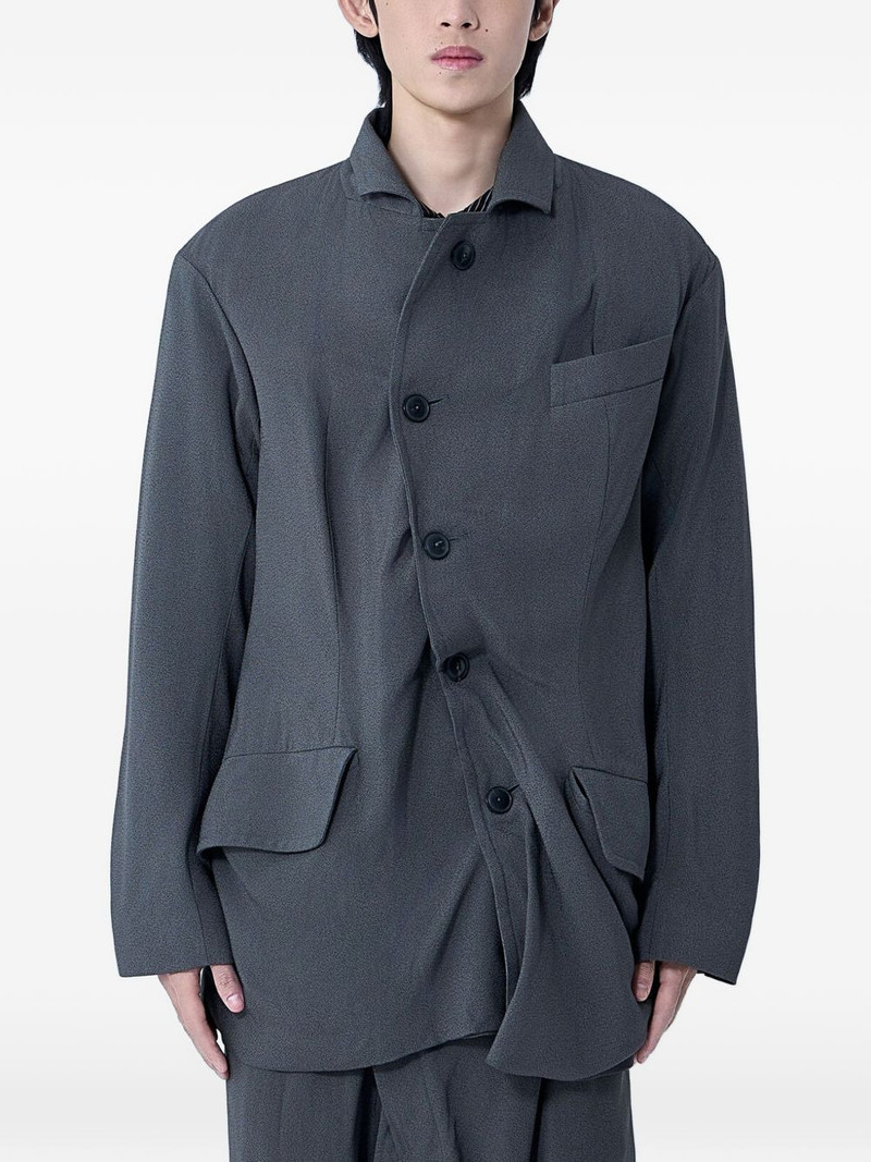 asymmetrical notched blazer 1