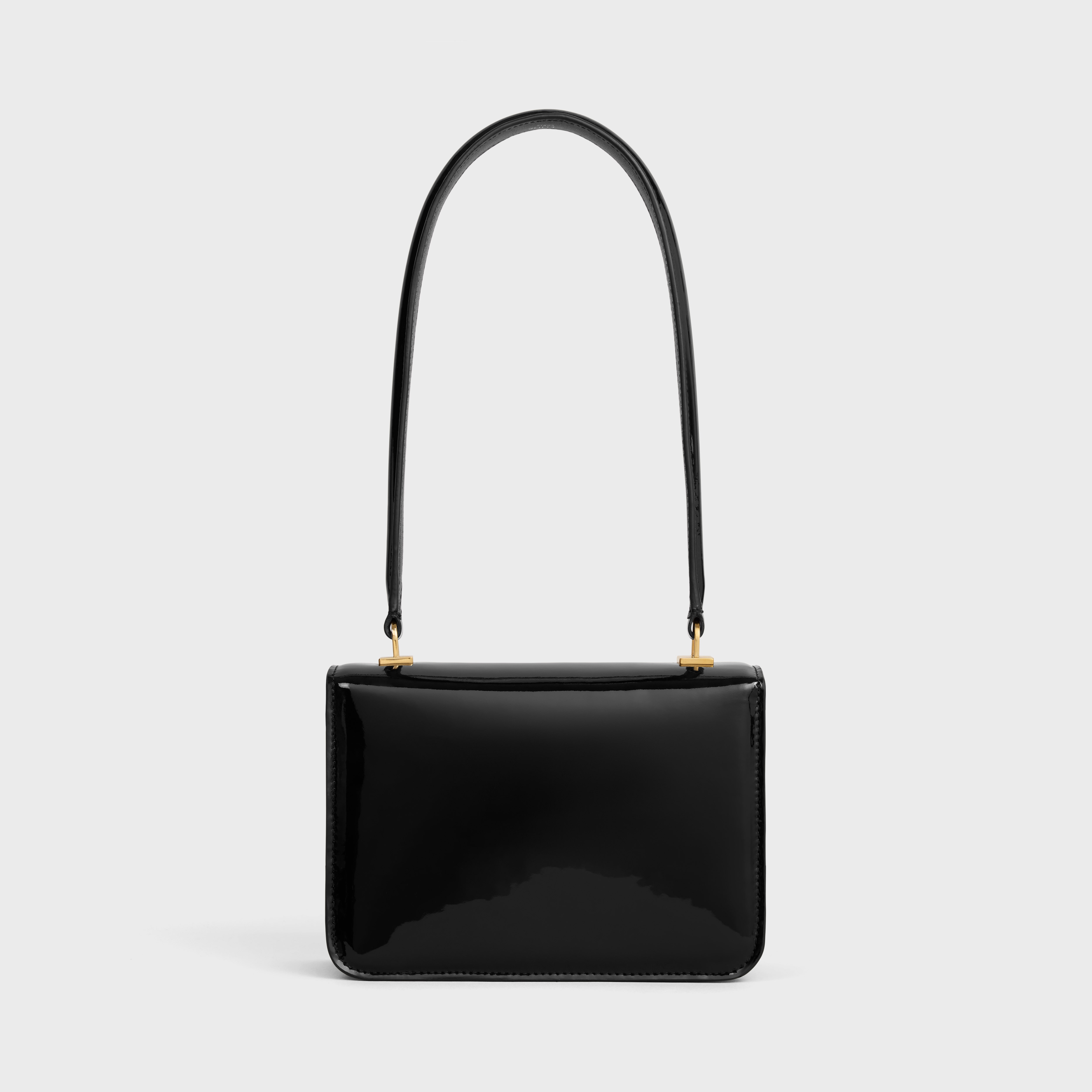 CELINE TEEN GARANCE bag CALFSKIN handbag 関税込 ハンドバッグ Celine Teen Garance Bag In Patent Calfskin - Black 118053FYE