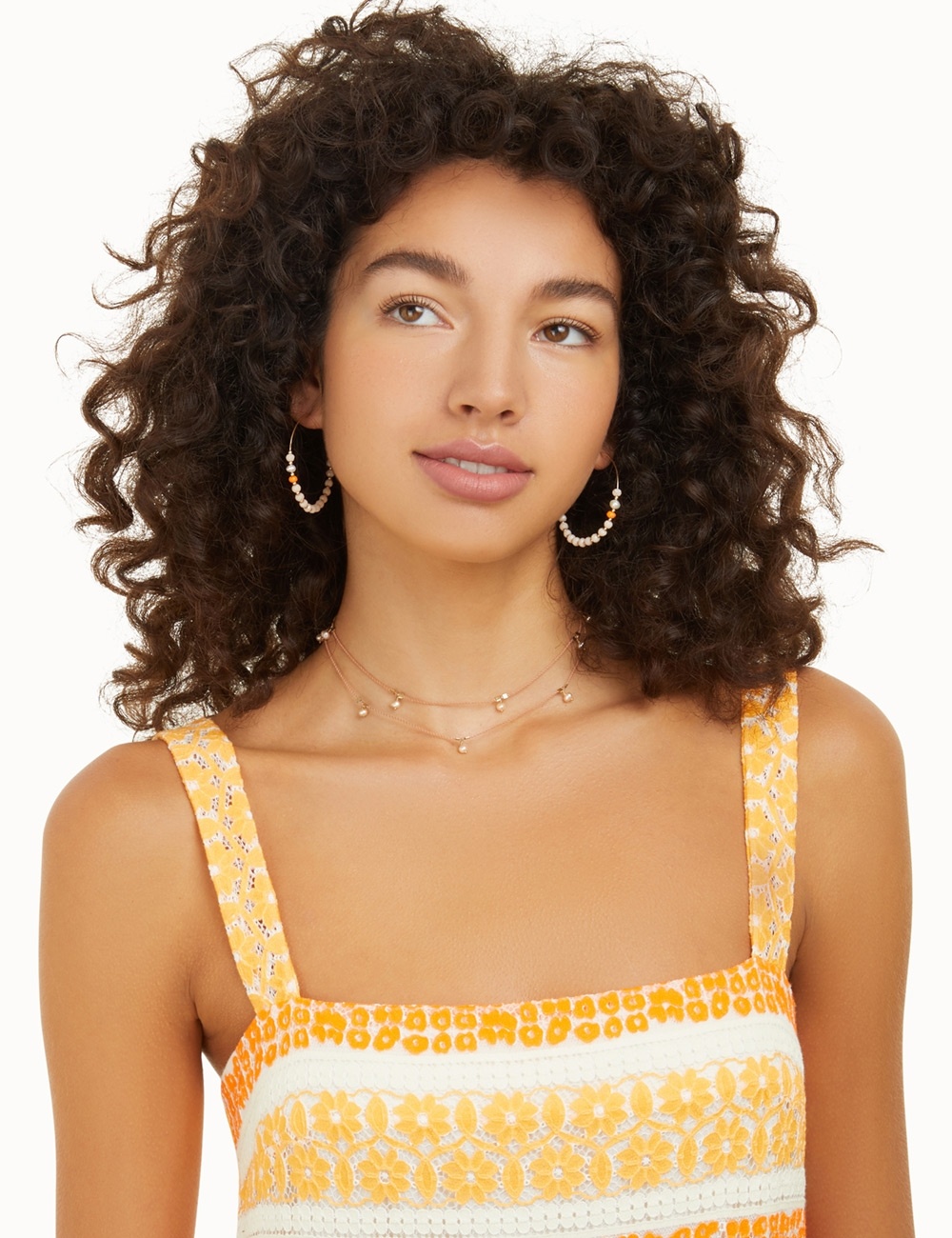 DOUBLE CORD PEARL NECKLACE - 4