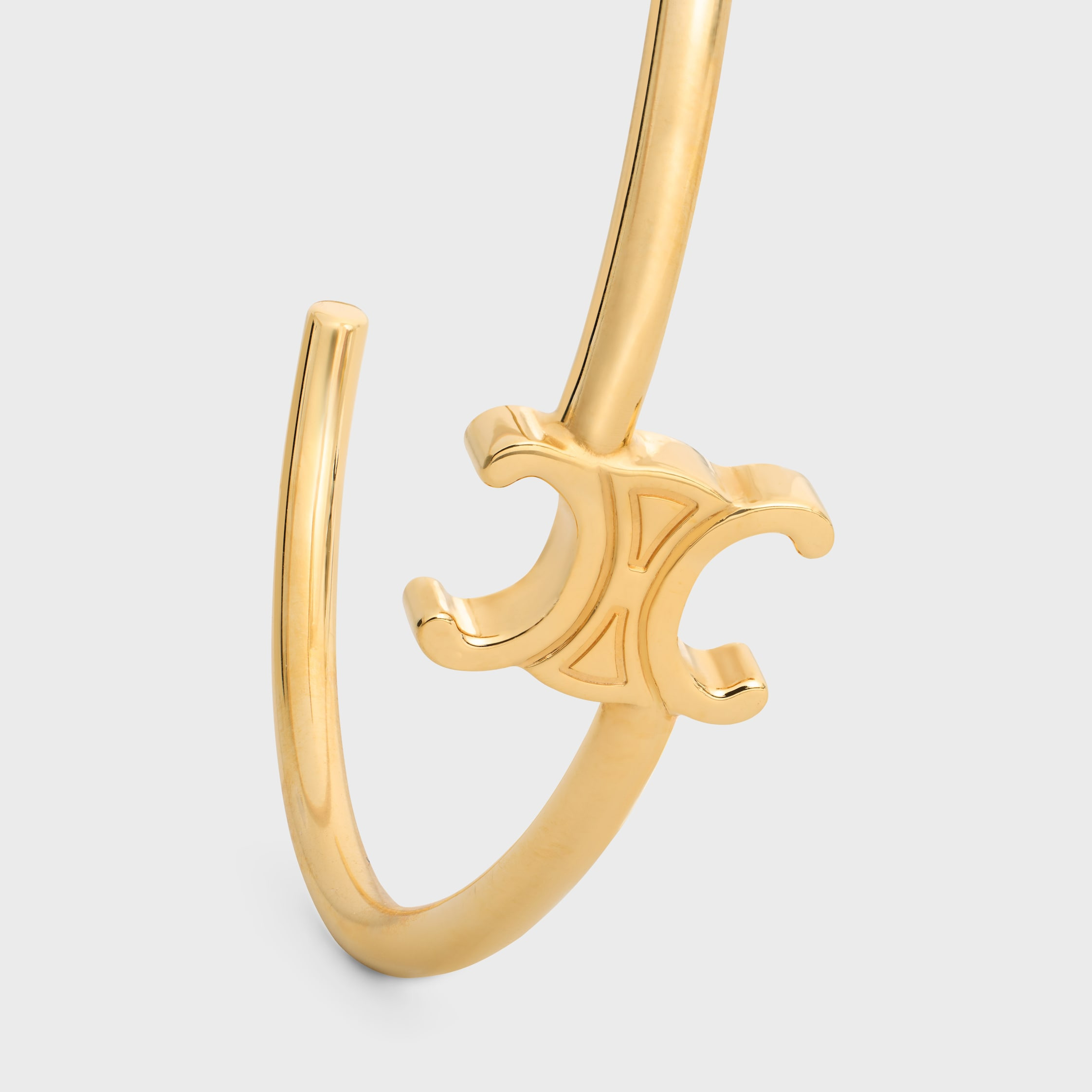 Triomphe Asymmetric Cuff in Brass with Gold Finish - 4