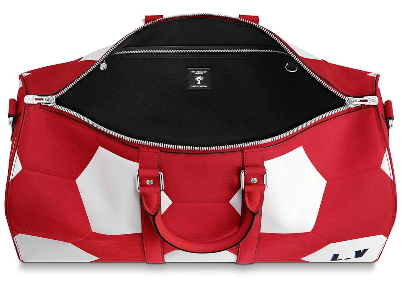 Louis Vuitton x FIFA World Cup Keepall Bandouliere Hexagonal 50 Rouge - 3