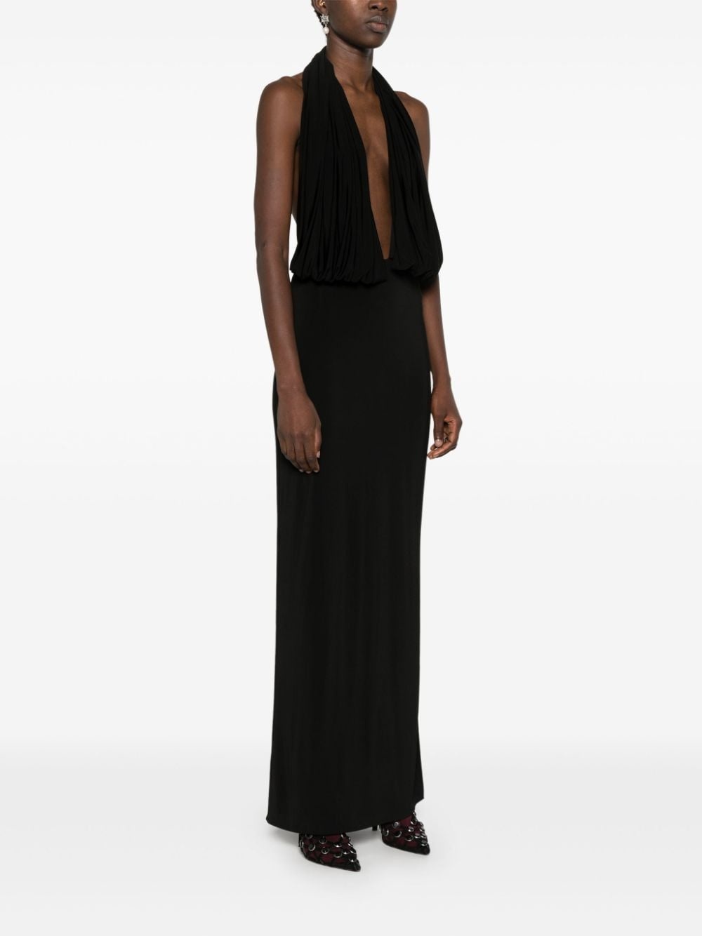 open-back jersey gown - 3