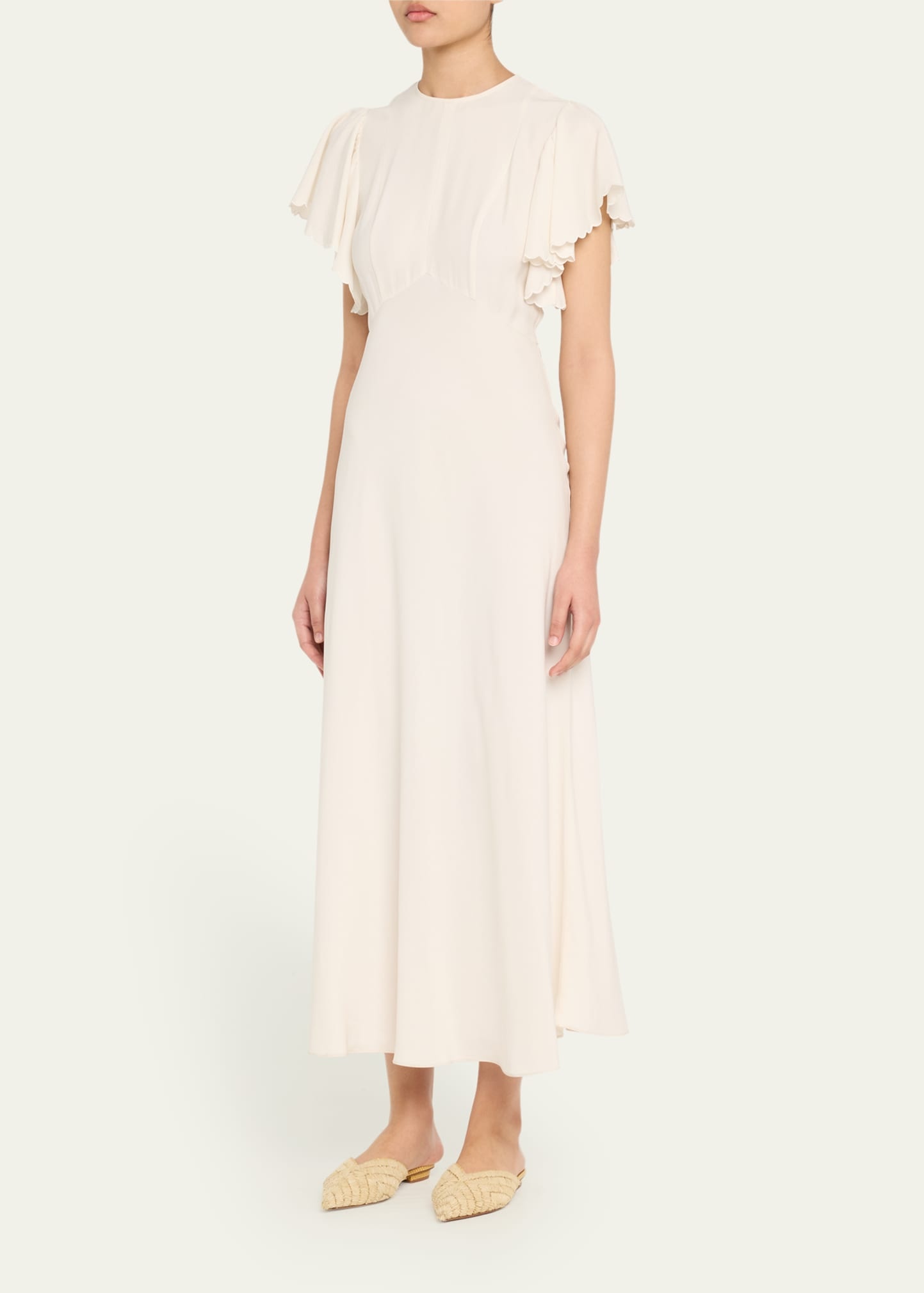 Blithe Flutter-Sleeve Midi Dress - 4