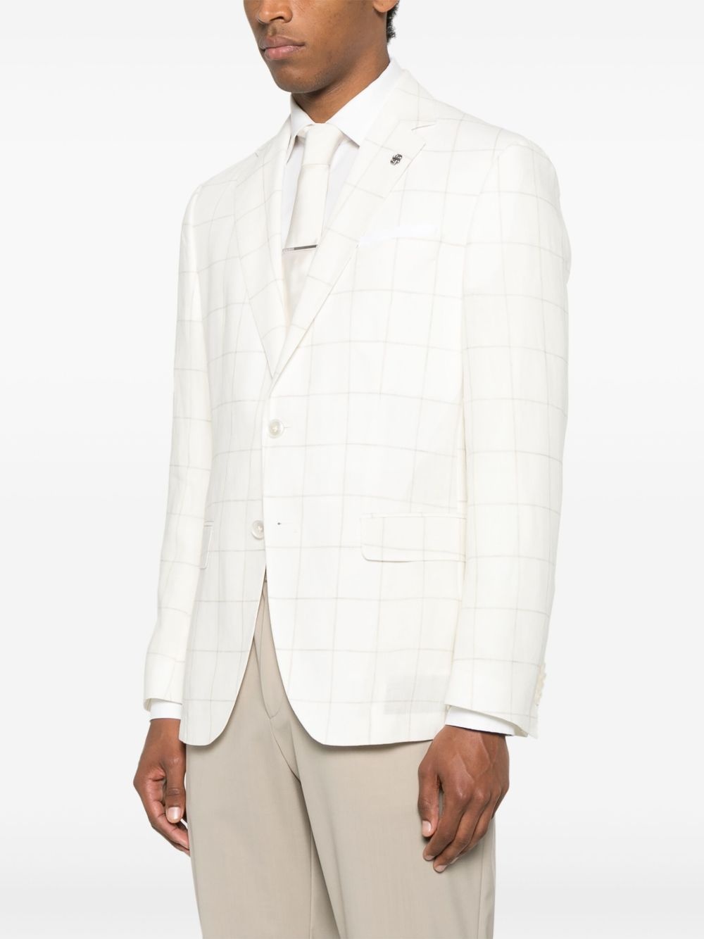 checked blazer - 3
