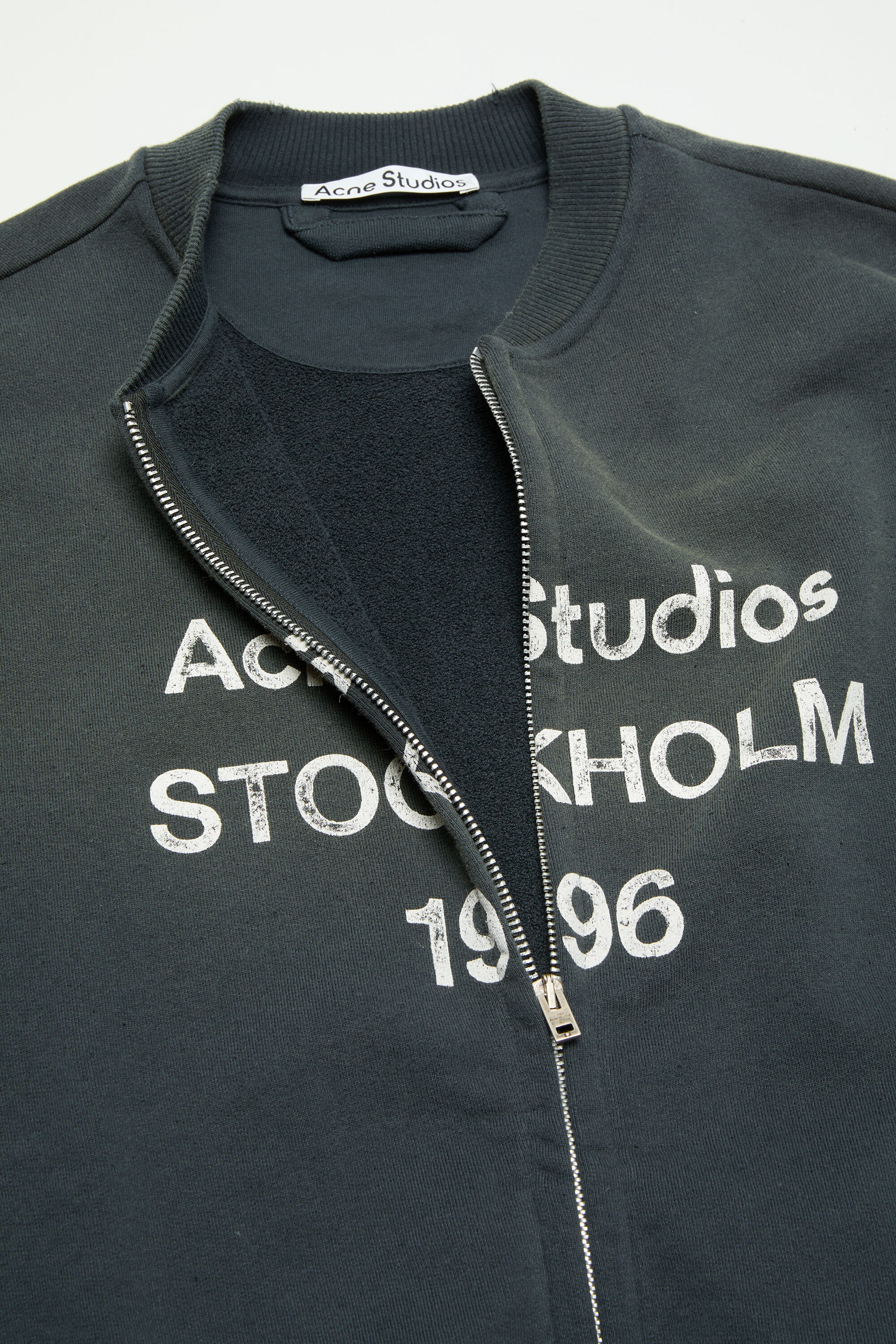 Acne Studios Zip sweater logo - Black | REVERSIBLE