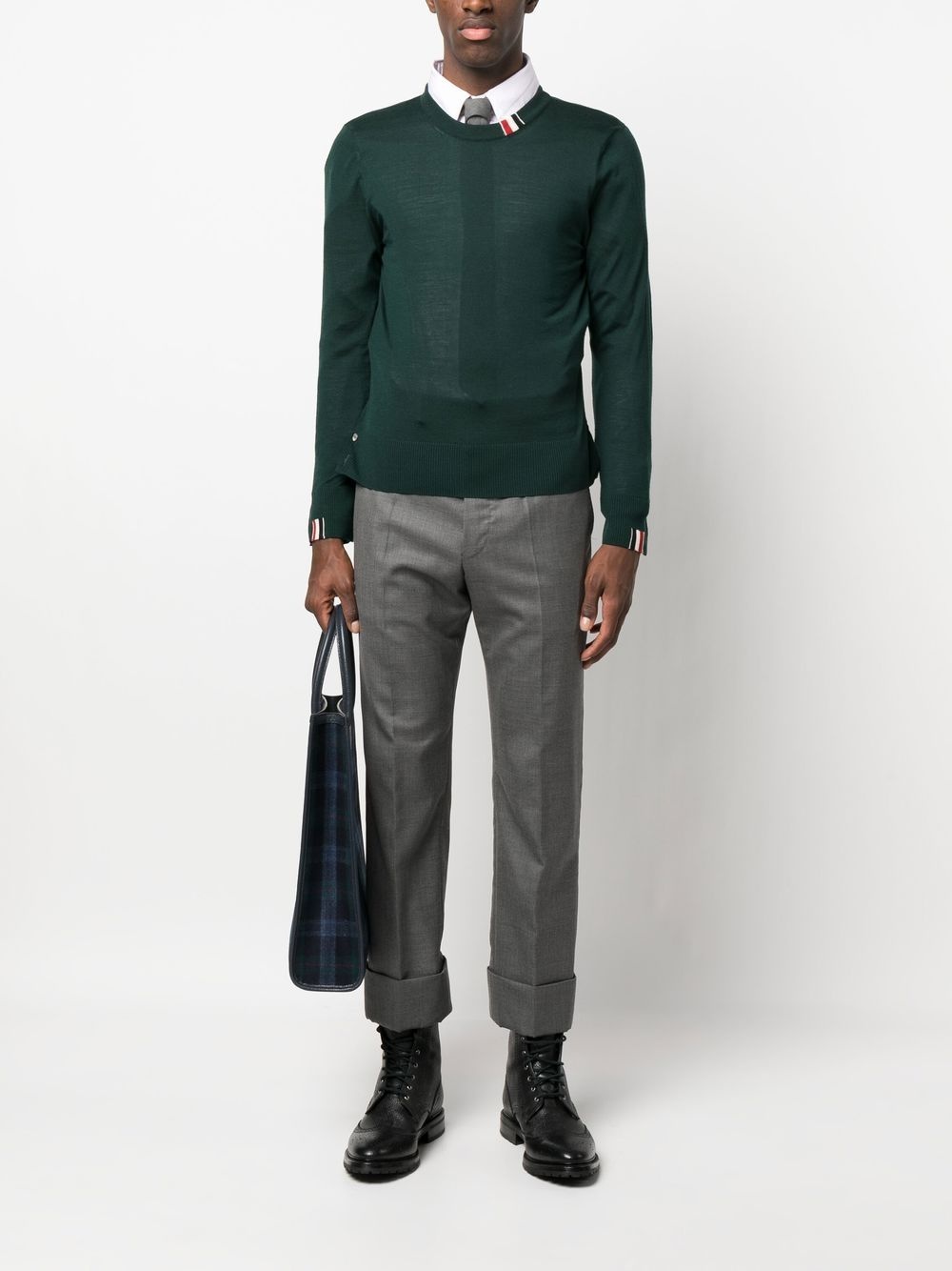 jersey knit crew-neck pullover - 2