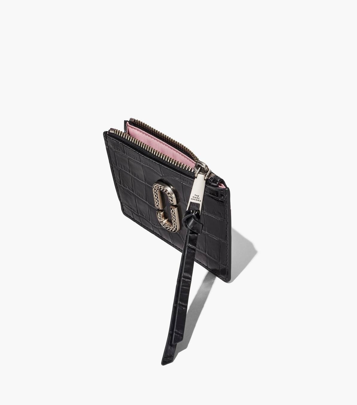 THE CROC-EMBOSSED TOP ZIP MULTI WALLET - 4