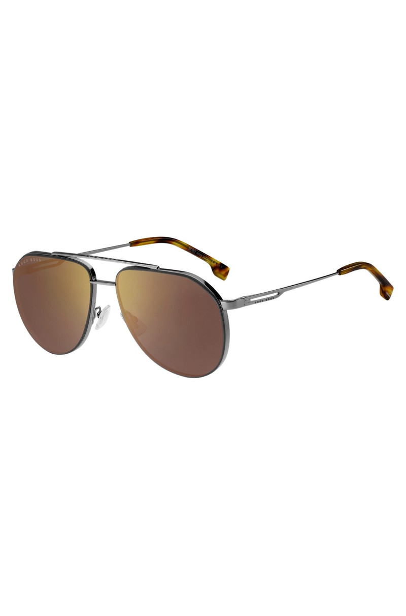 FORK-TEMPLE SUNGLASSES WITH HAVANA END TIPS 1