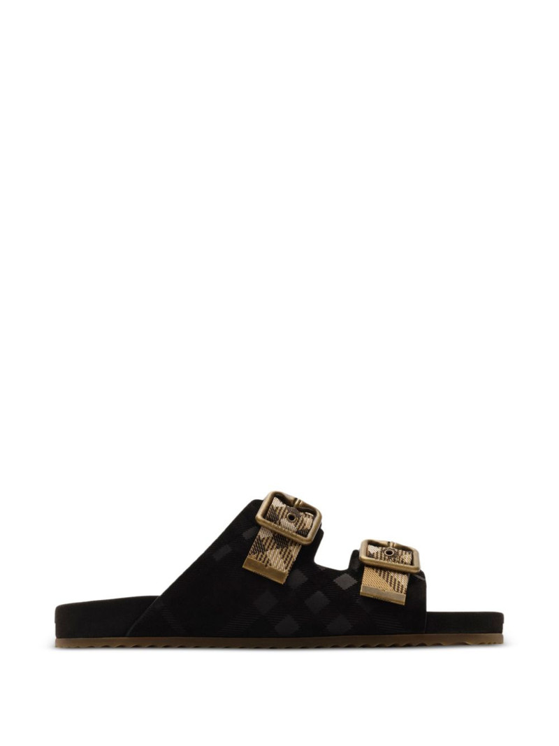 Check suede Urchin sandals 1