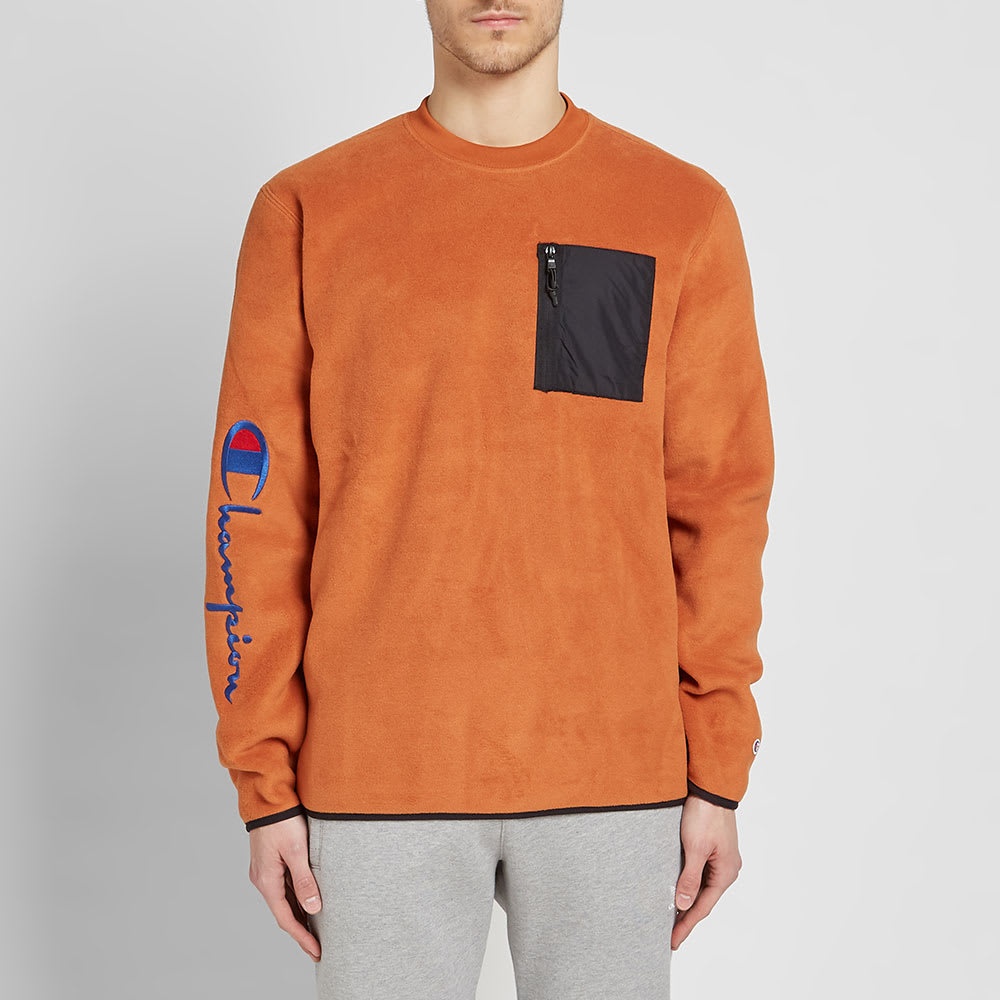 Champion Reverse Weave Script Arm Fleece Crew Sweat - 4