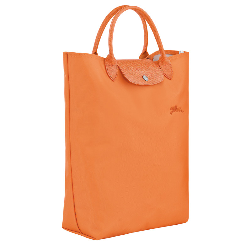 Le Pliage Green M Tote bag Orange - Canvas 3