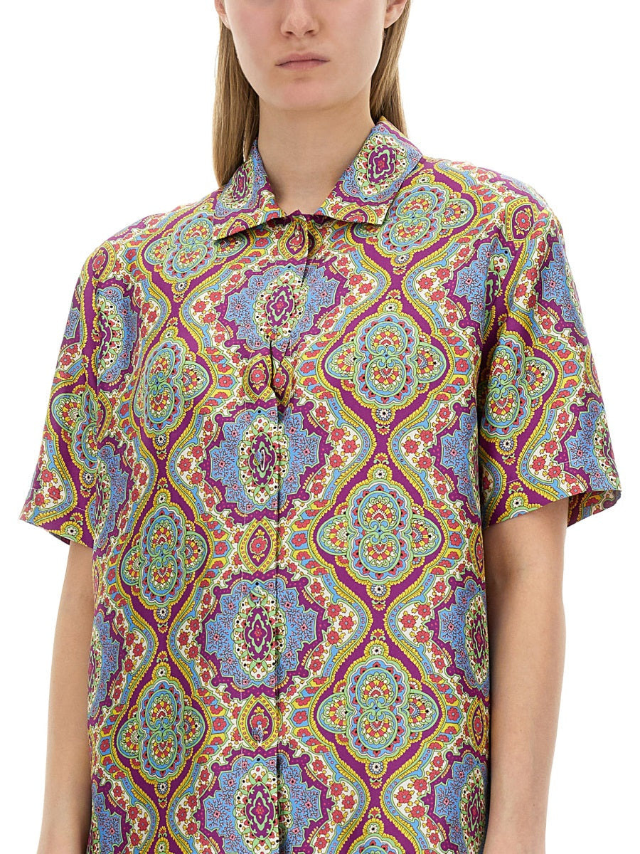 Etro Women Printed Silk Shirt - 2