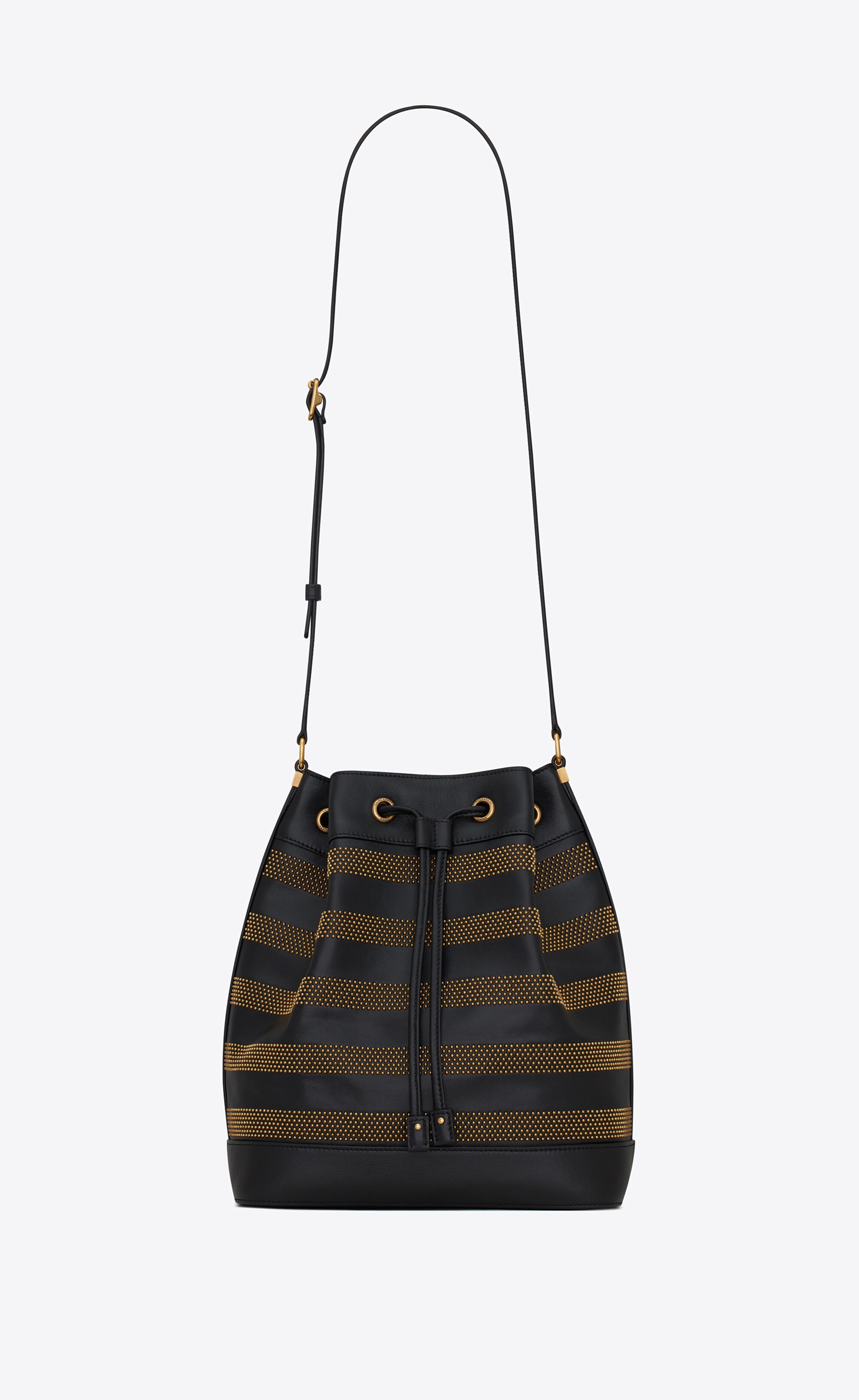 bucket bag in studded smooth leather - 1