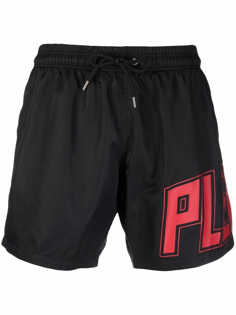 logo-print swim shorts 1