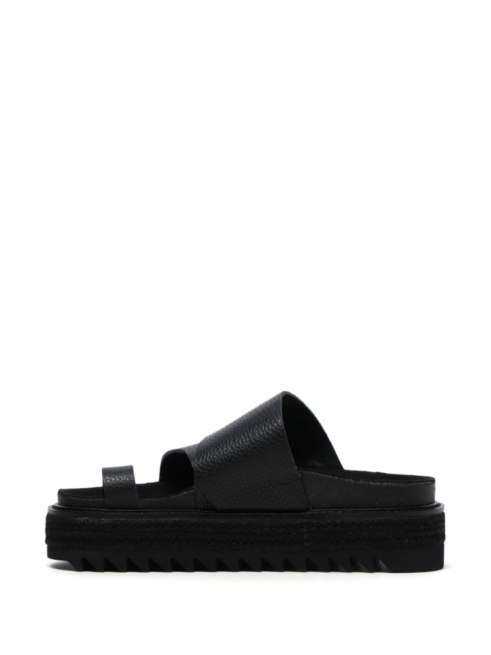 crossover-strap leather slides - 2