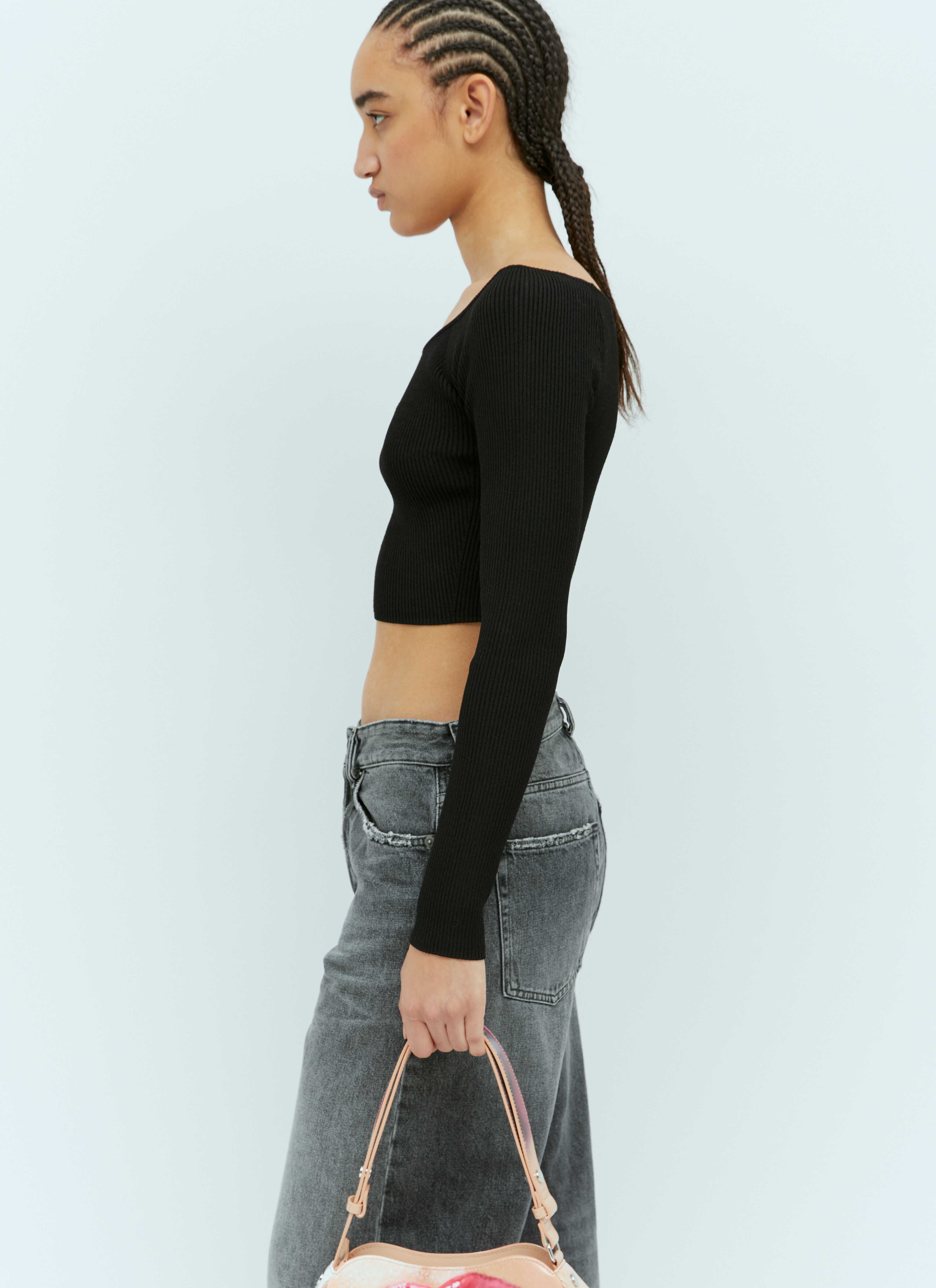 Tシャツ・カットソー DIESEL M-VERA-LS CROP TOP Diesel M-VERA-LS | REVERSIBLE