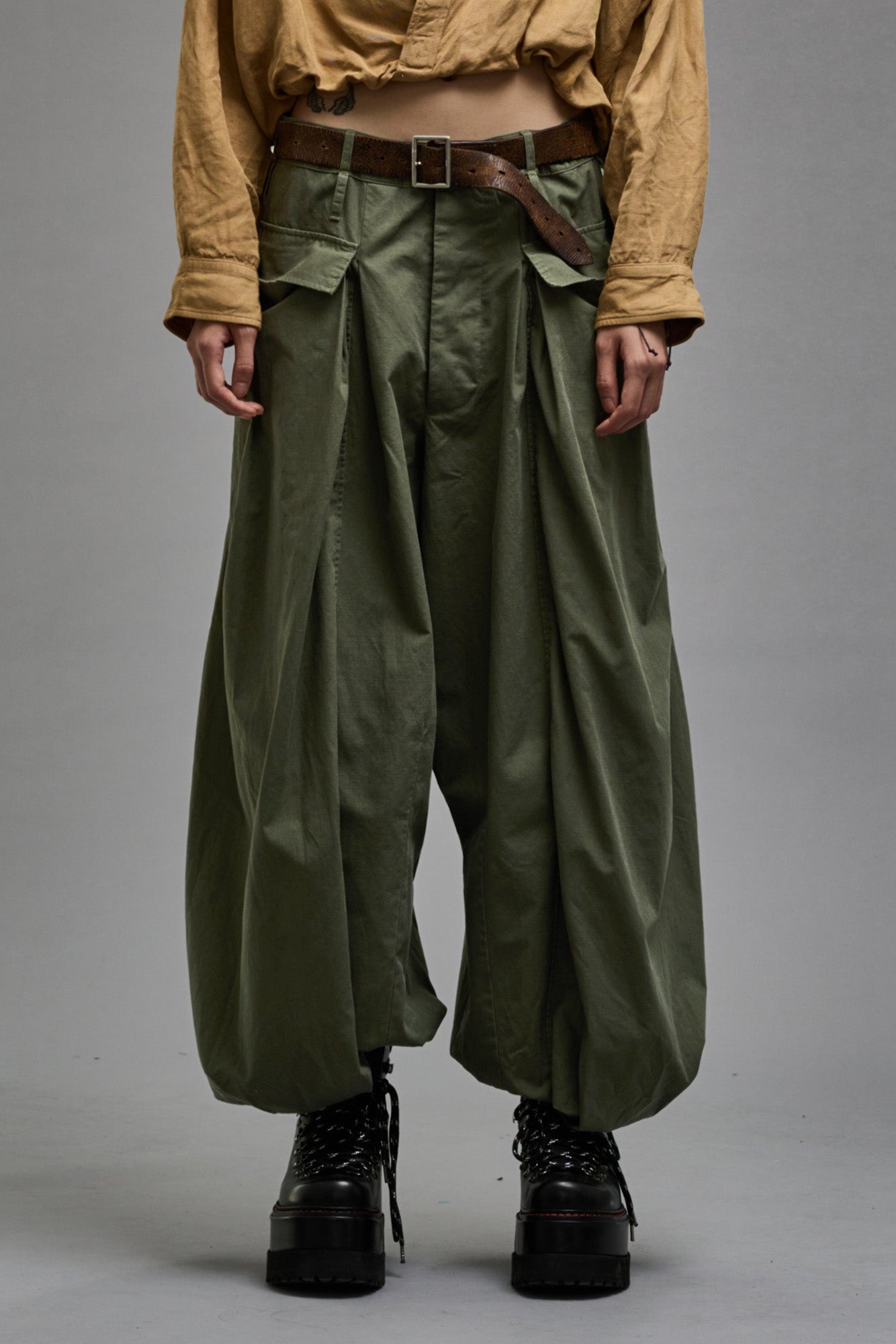 JESSE ARMY PANT - OLIVE RIPSTOP - 1