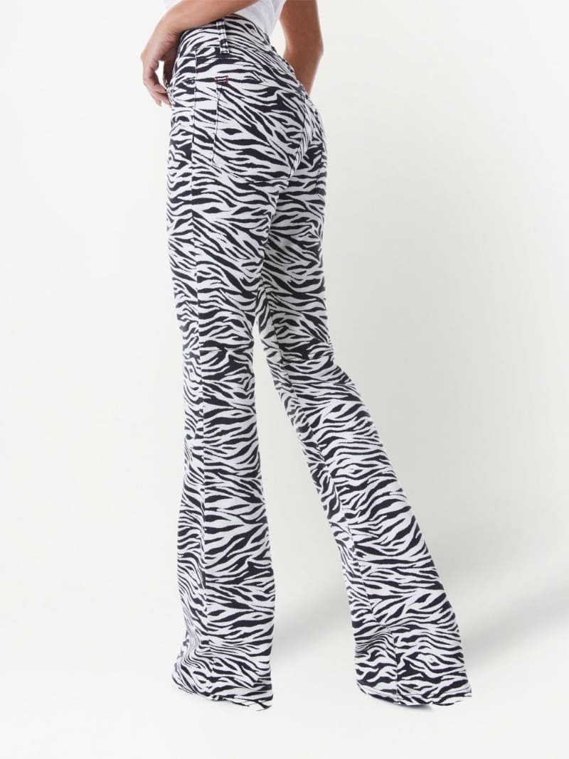 Stacey zebra-print flared jeans - 3